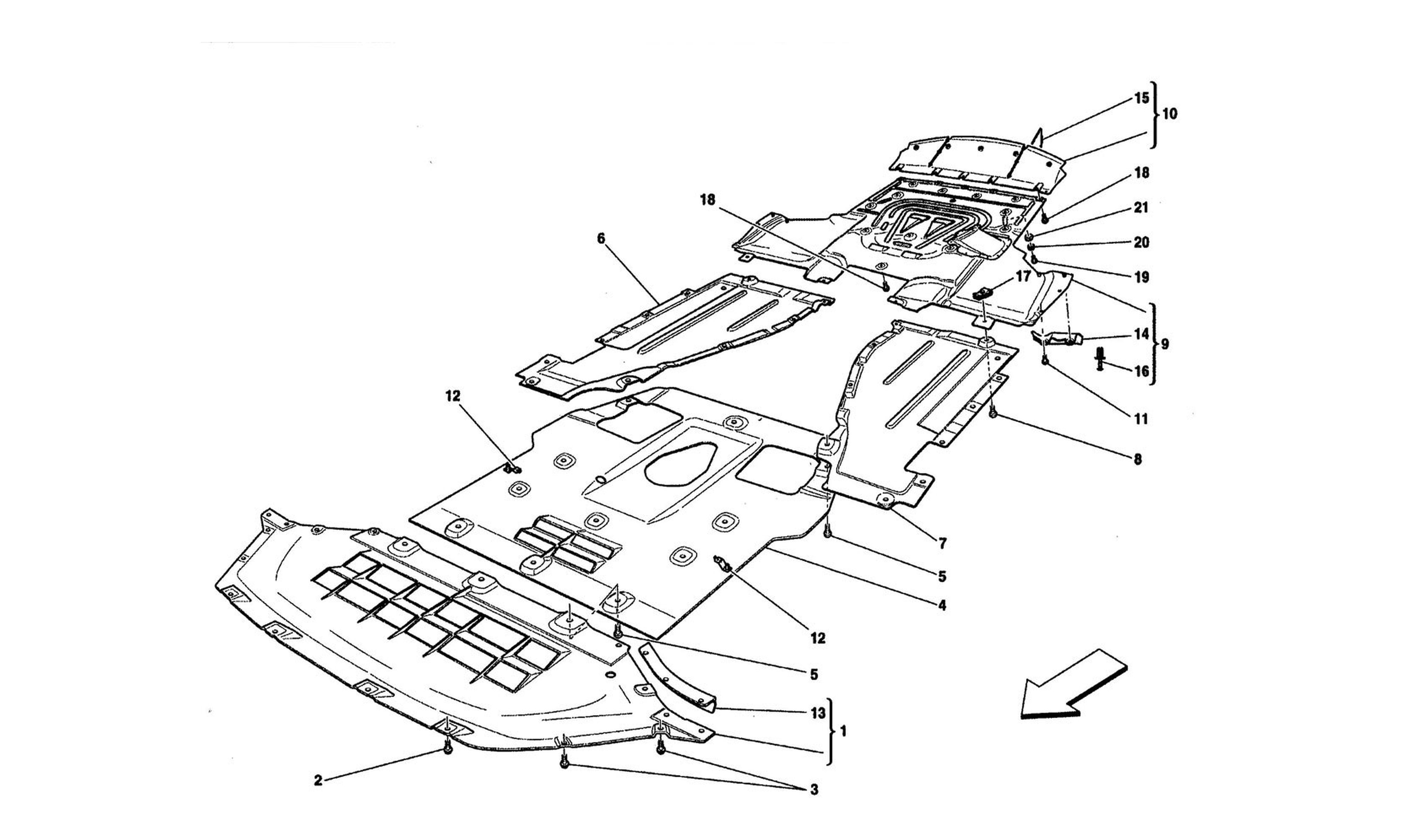 Schematic: Underbody And Underfloor Guards