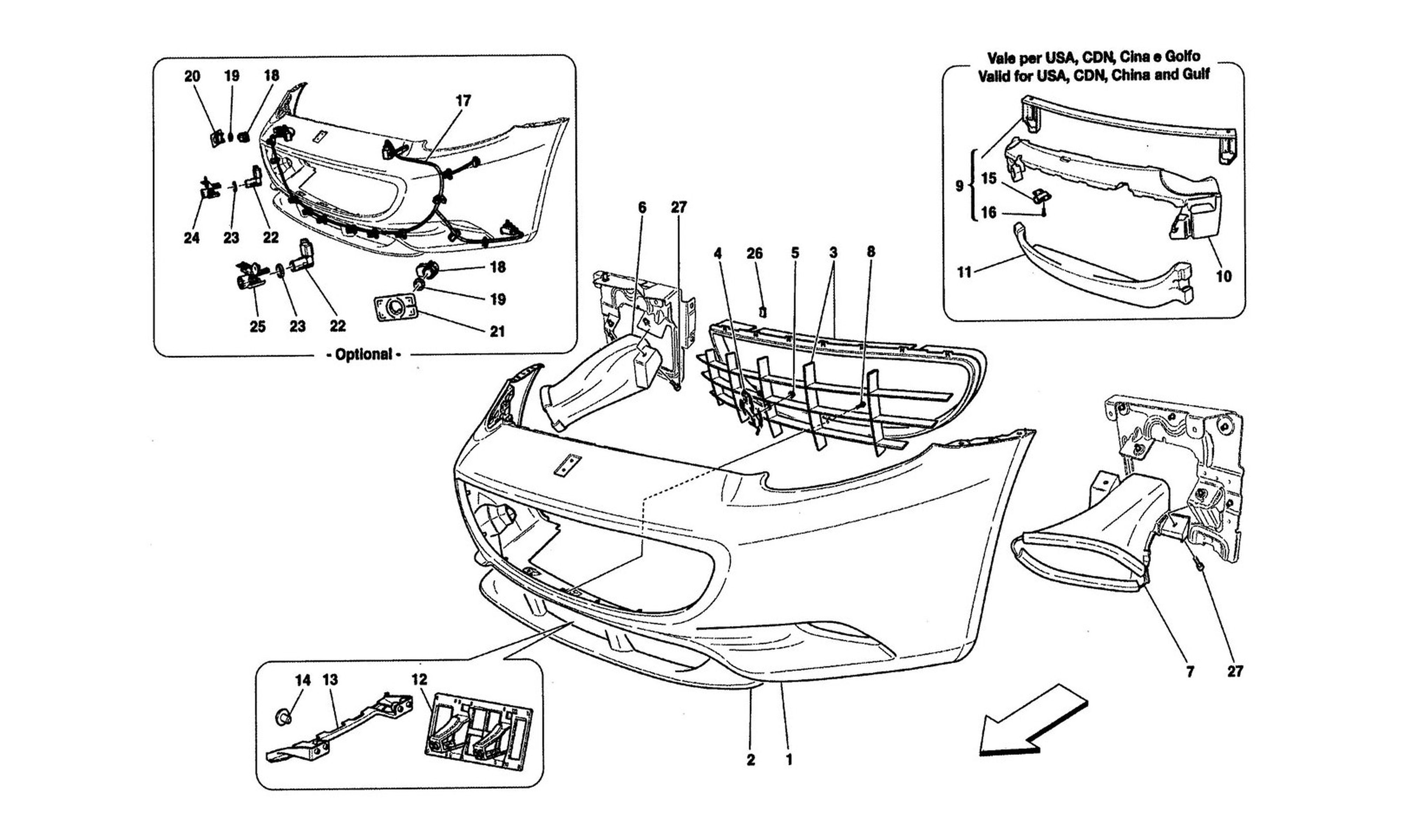 Schematic: Front Bumper