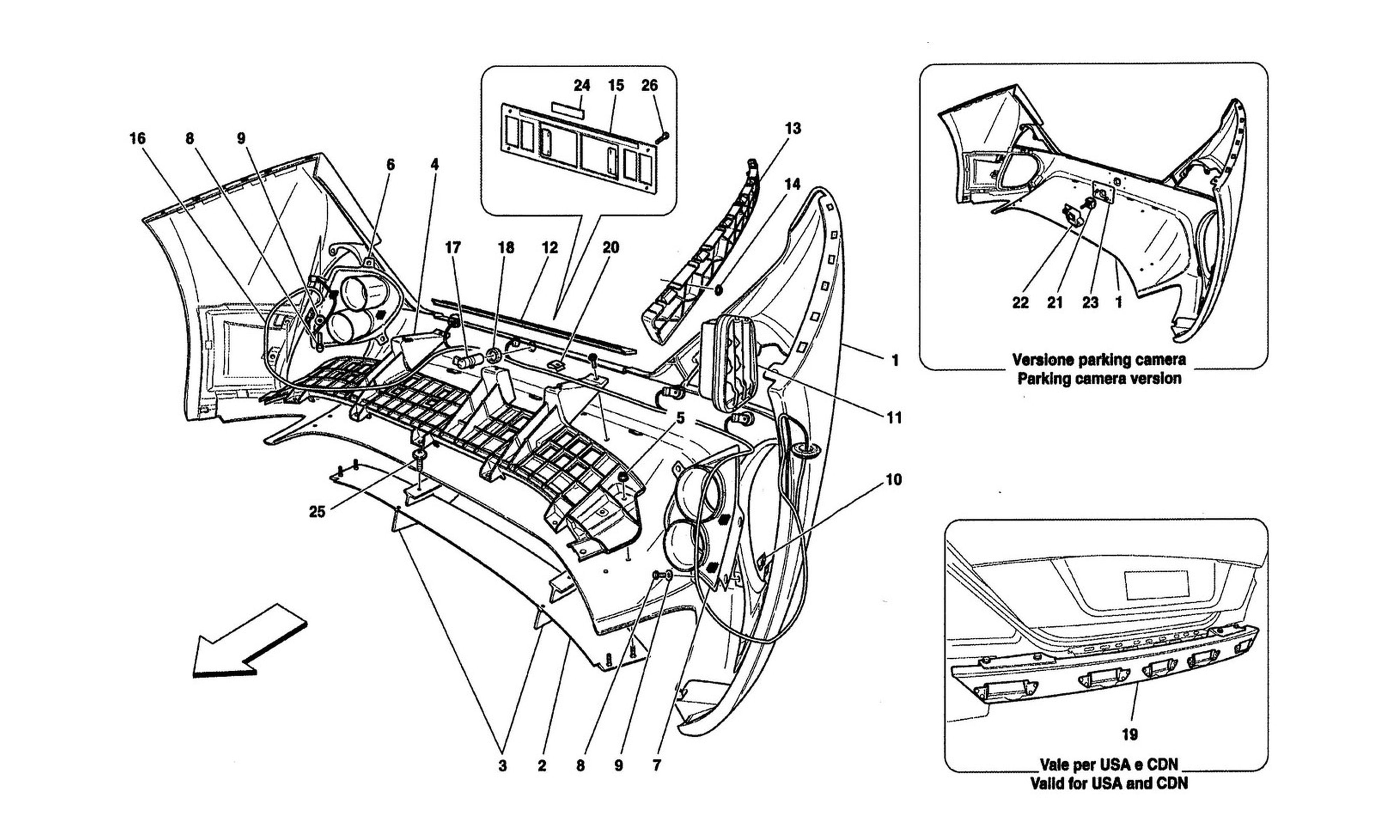 Schematic: Rear Bumper