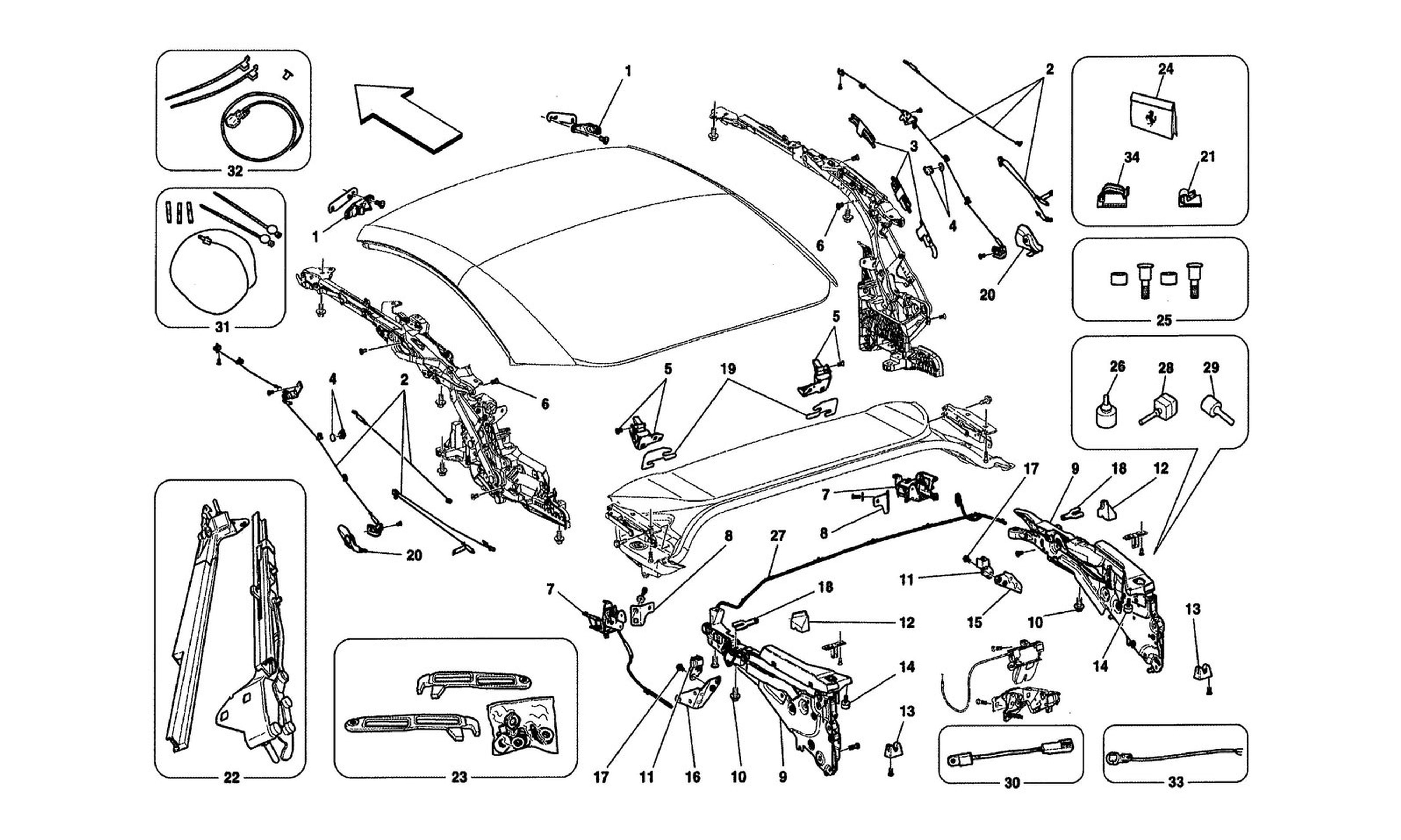 Schematic: Electrical Capote: Moving Parts