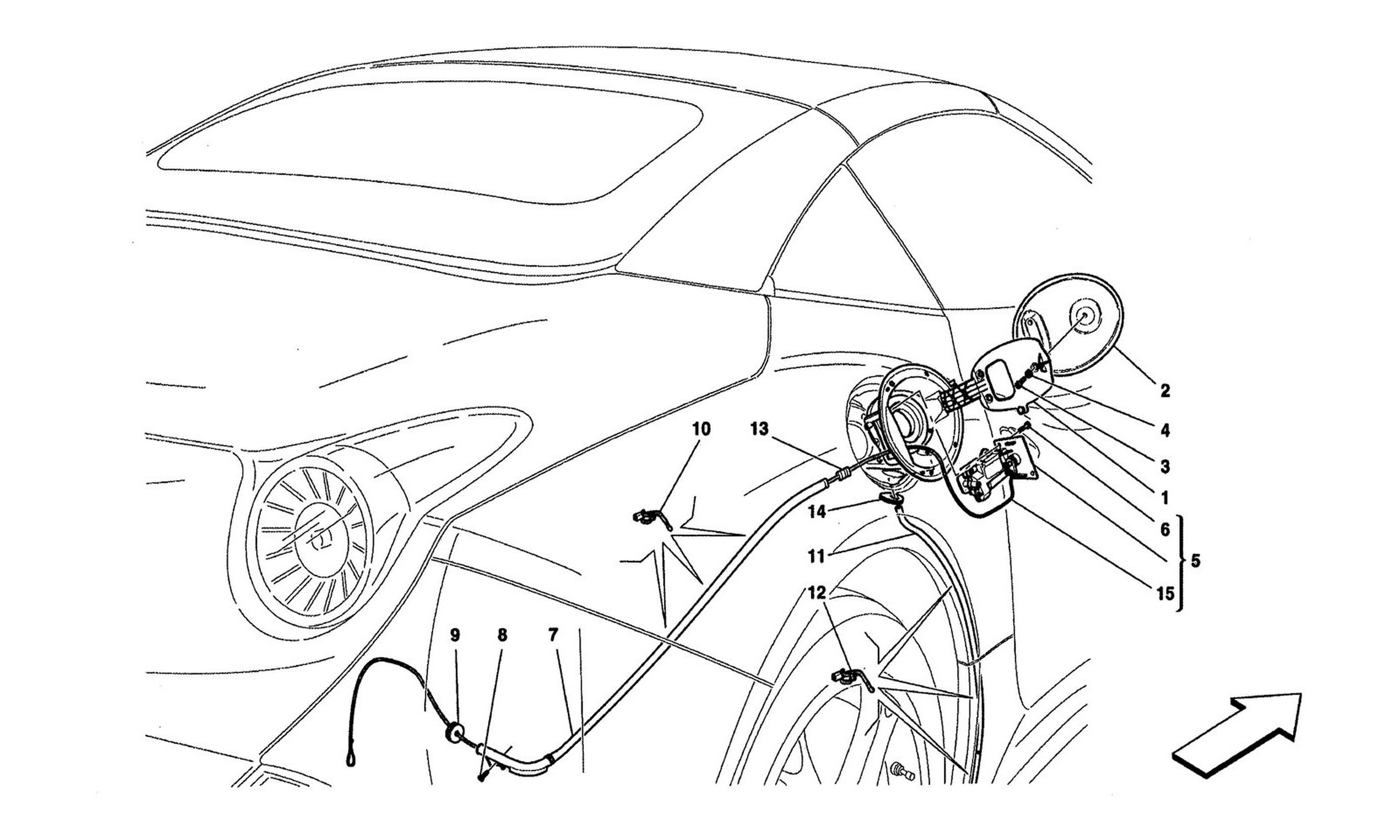 Schematic: Fuel Cap And Controls