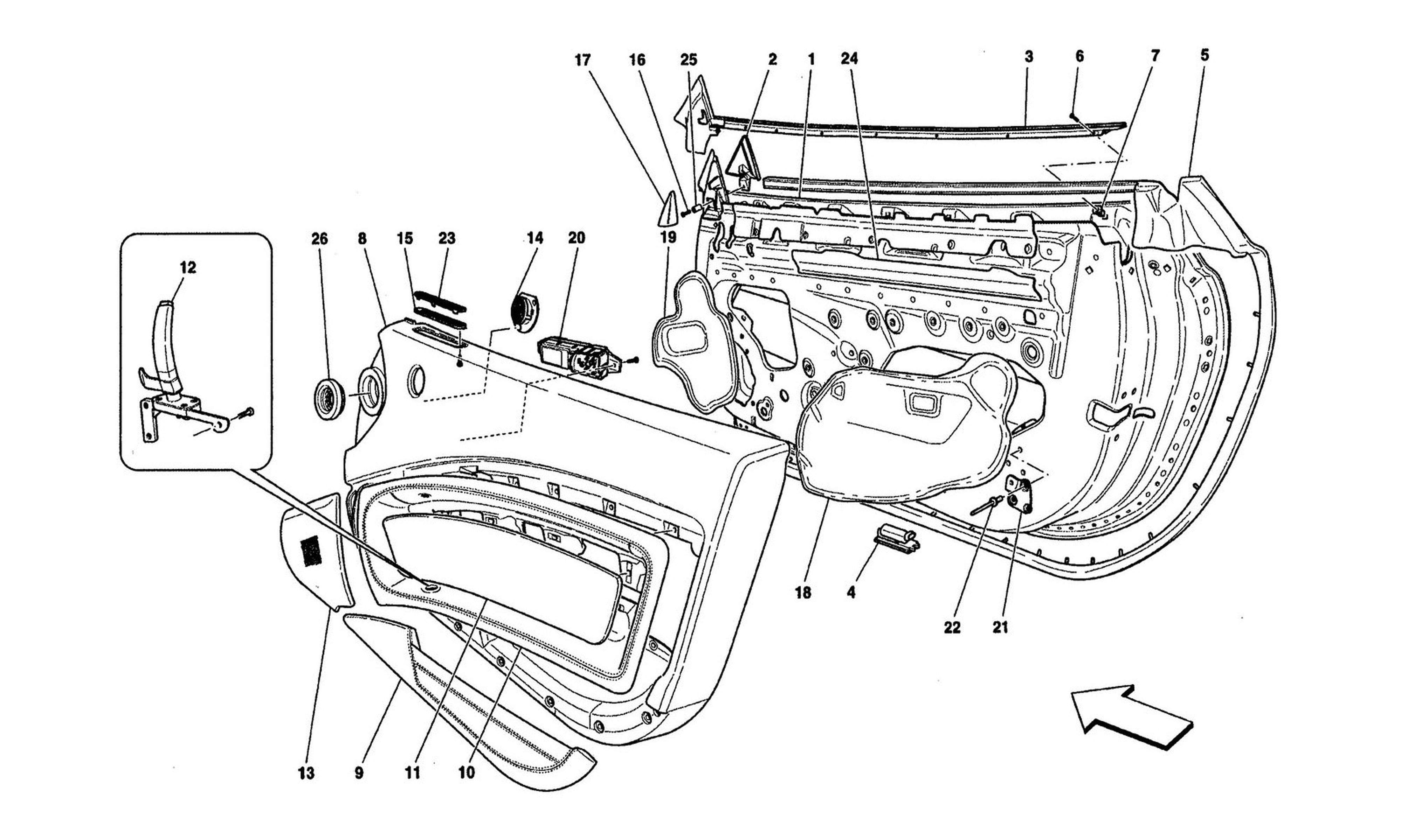 Schematic: Front Doors: Trim Panels