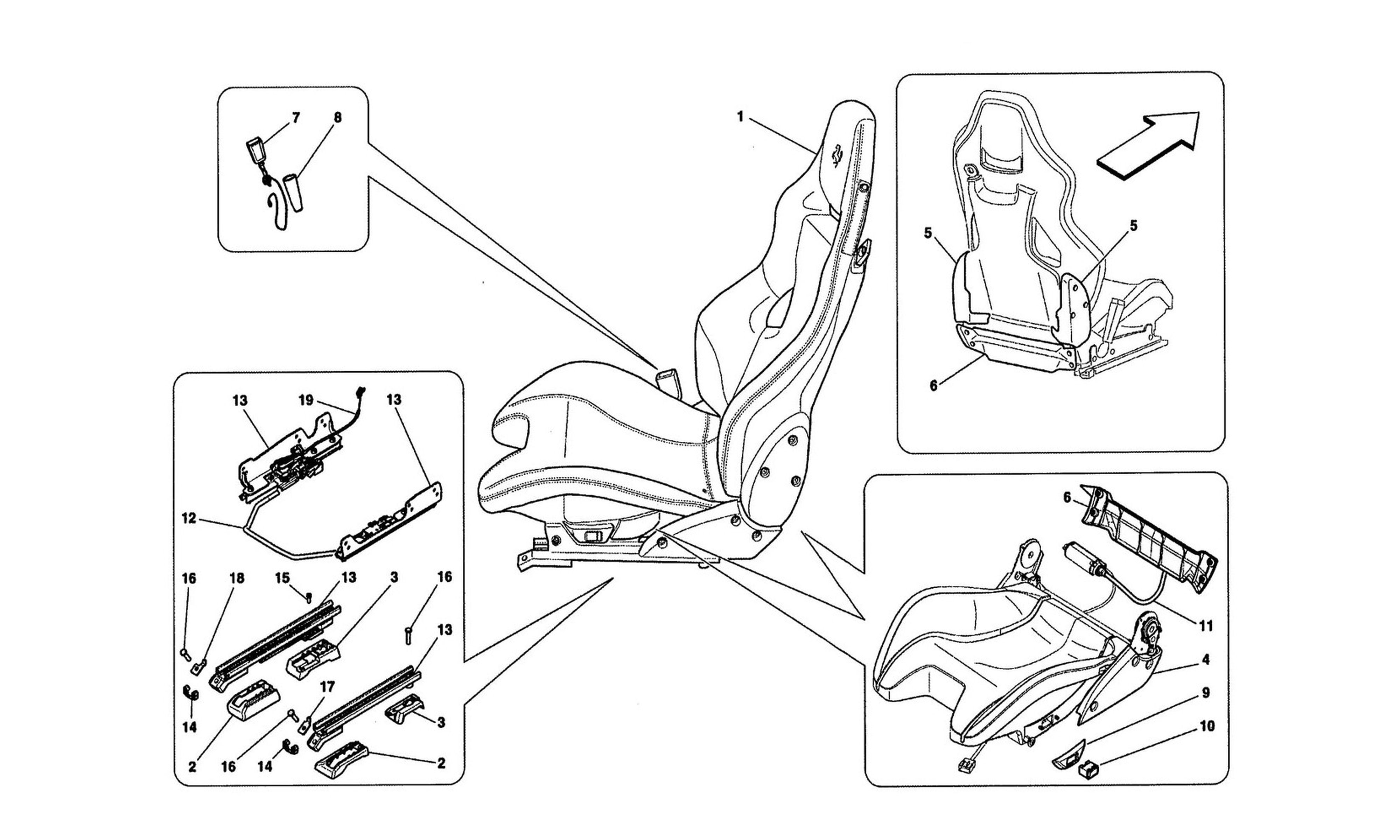 Schematic: Front Seat: Racing