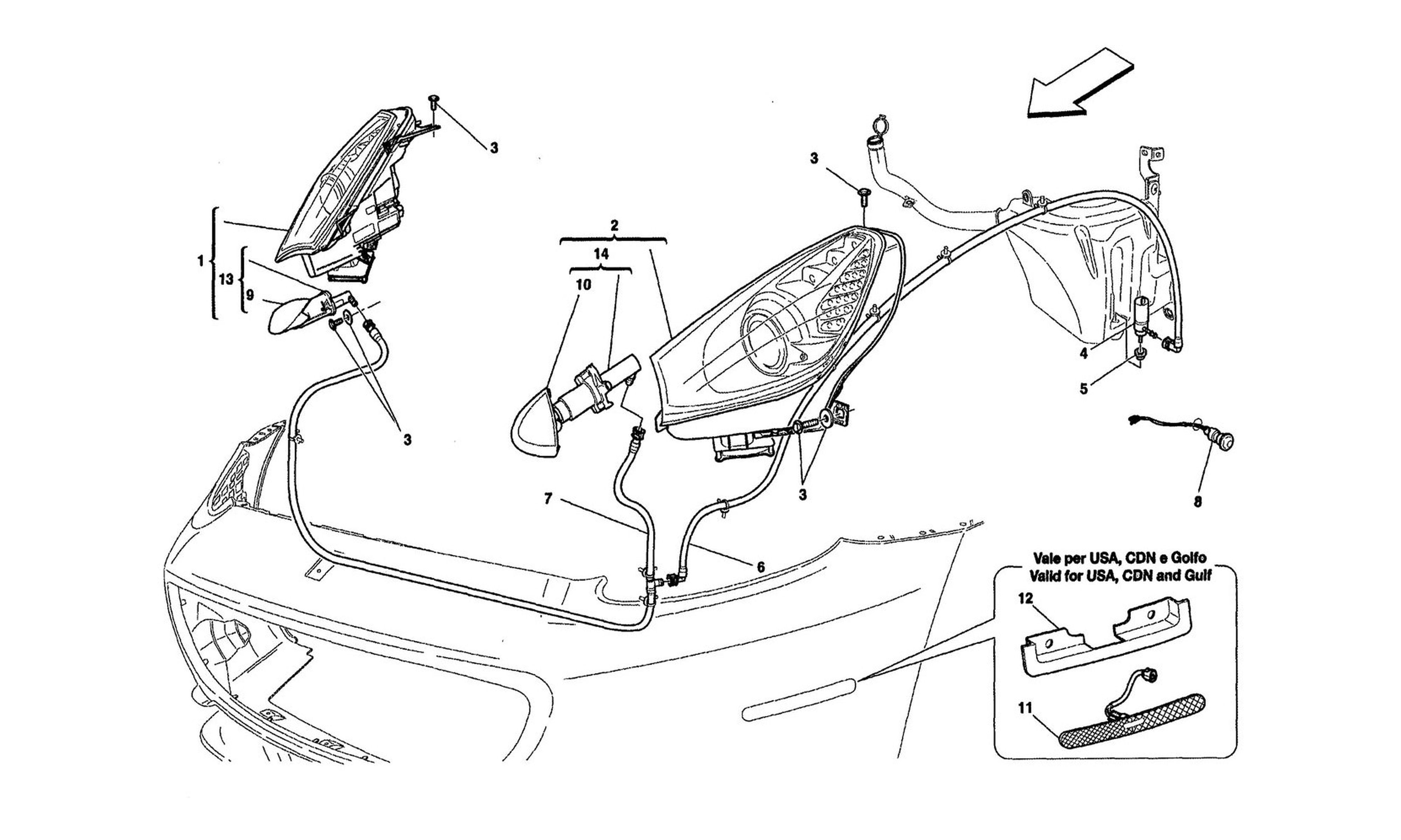 Schematic: Headlight Clusters