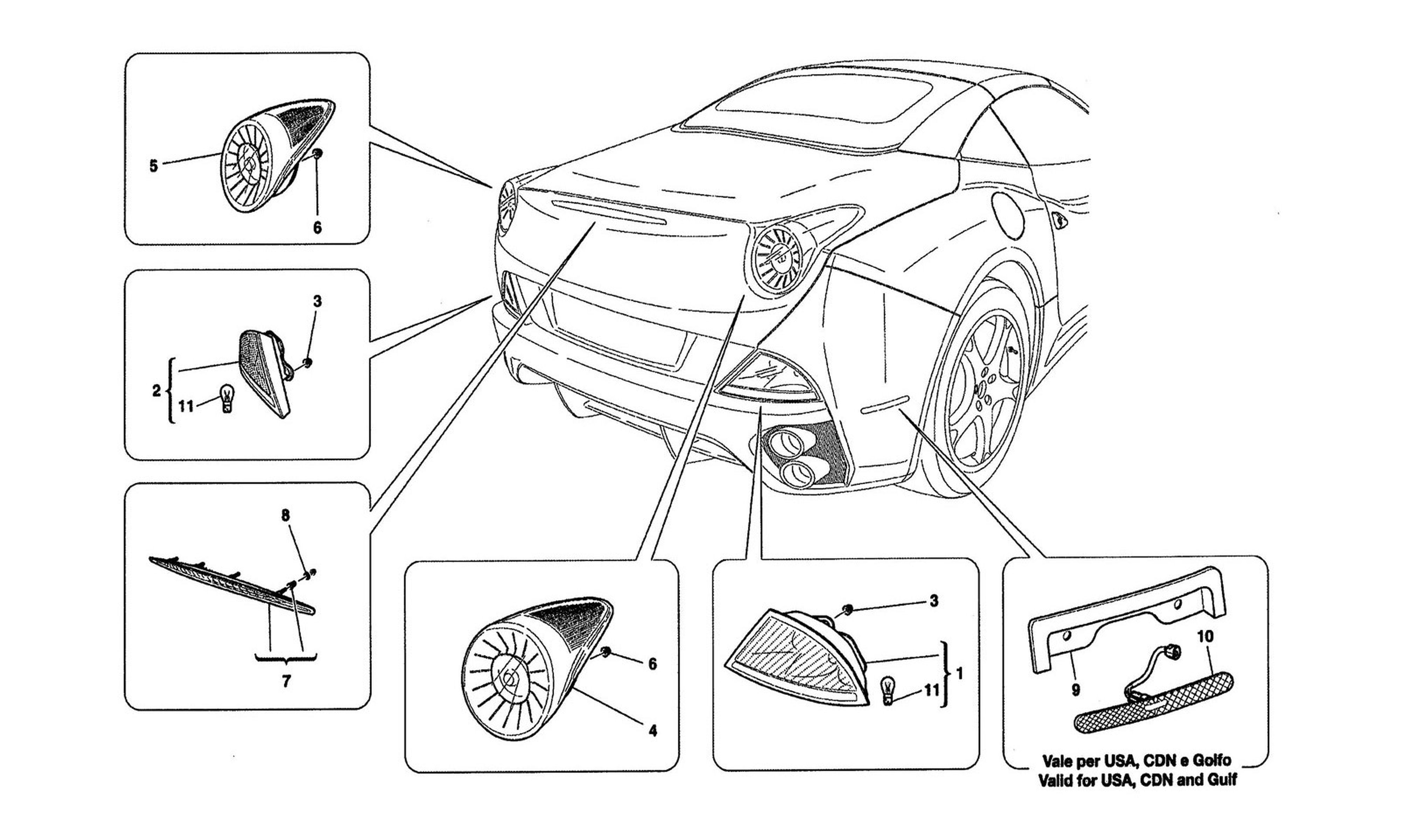 Schematic: Taillight Clusters