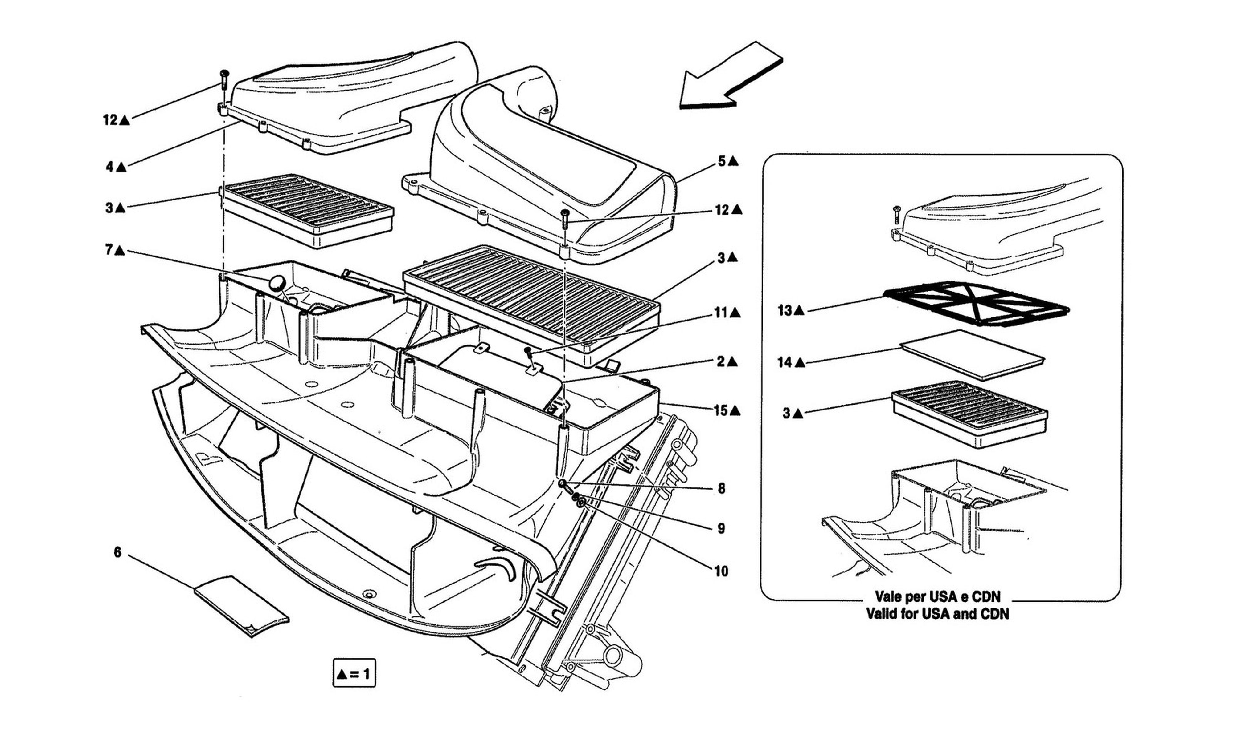 Schematic: Air Filter, Air Intake And Ducts