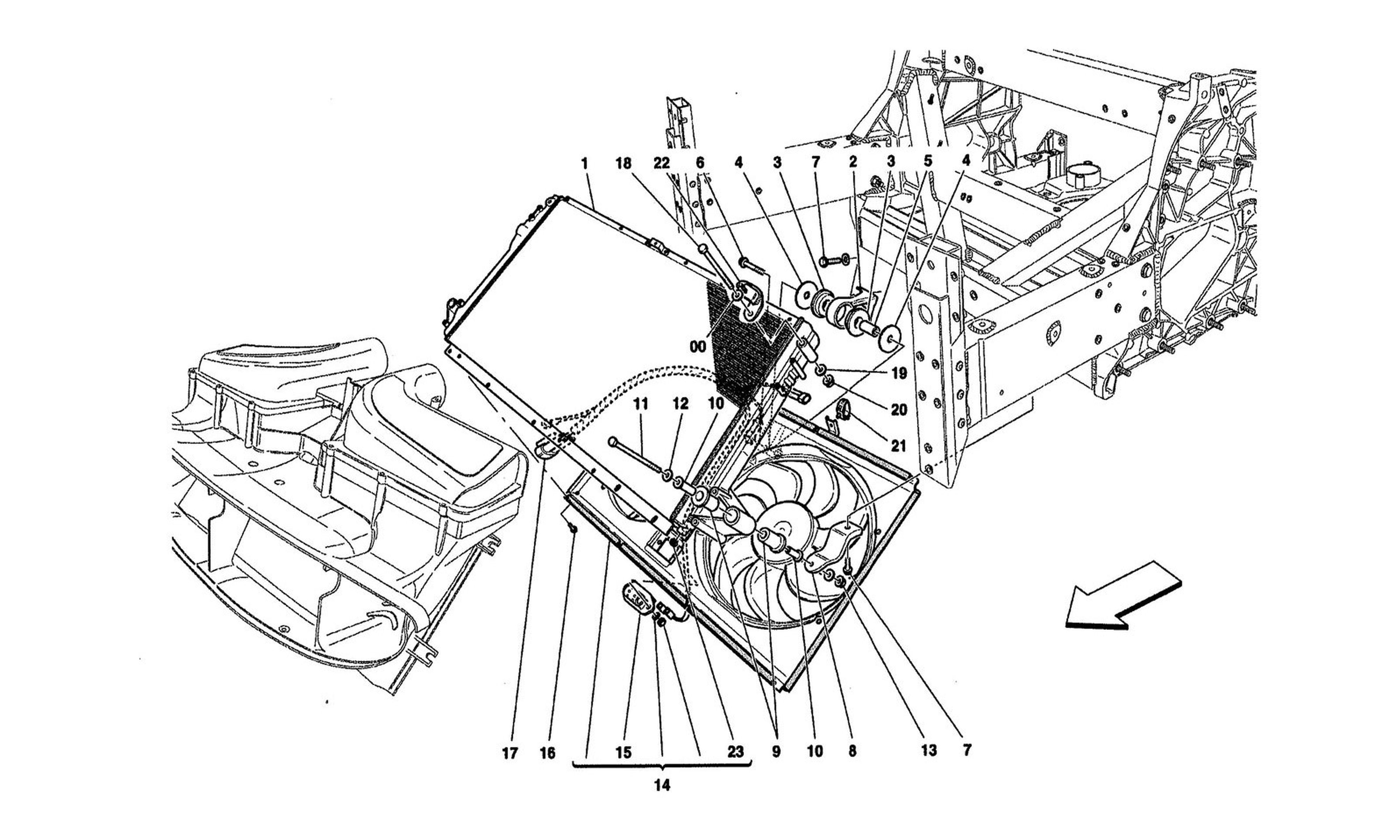 Schematic: Cooling: Air Radiators And Ducts