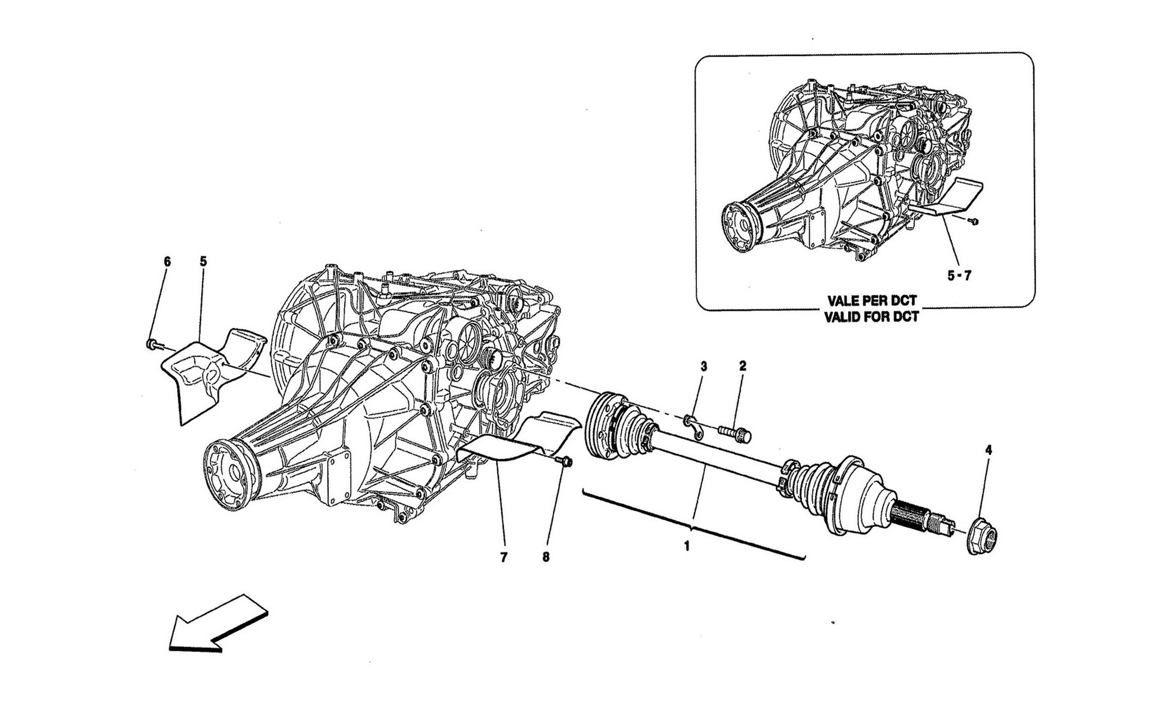 Schematic: Differential And Rear Axle Shafts