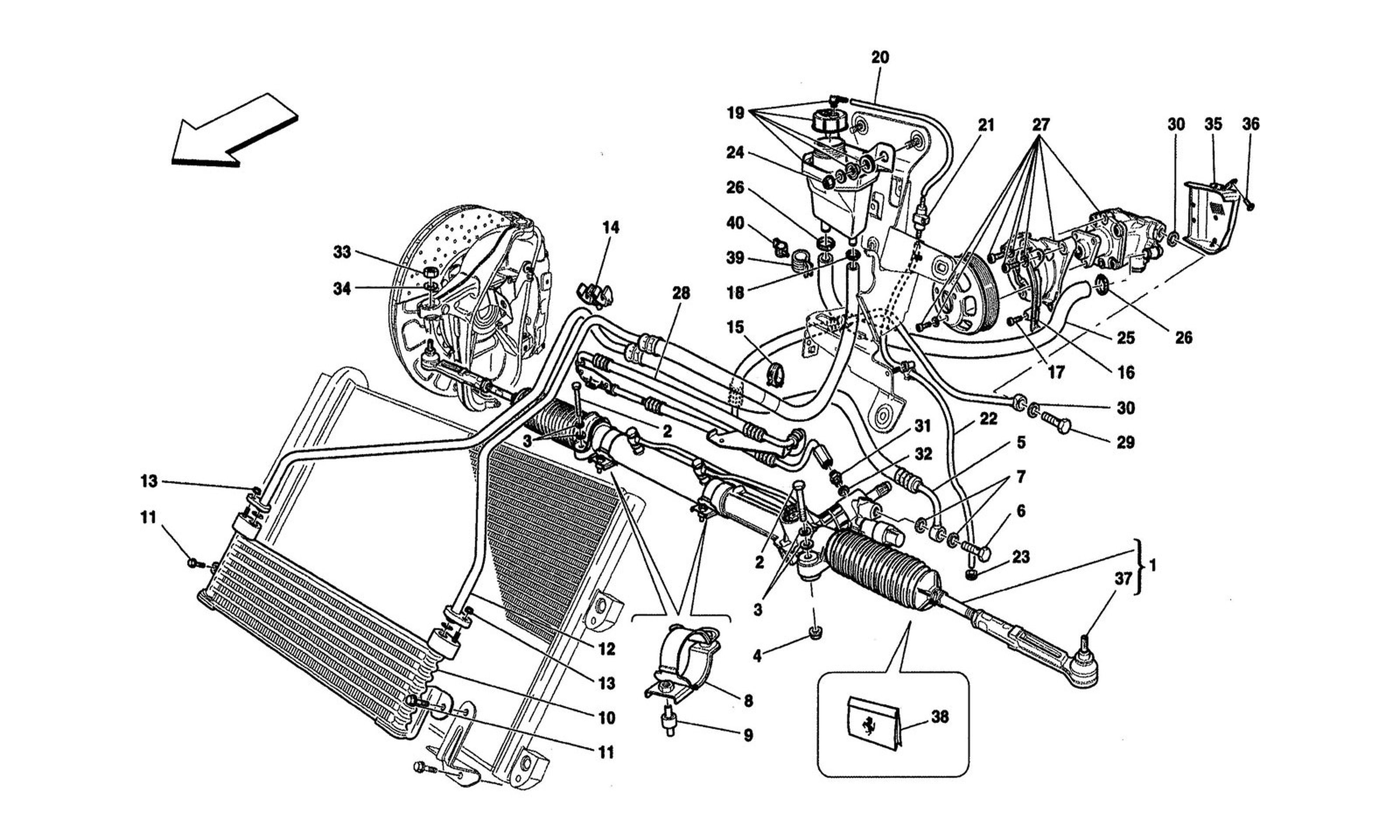 Schematic: Steering Bos And Hydraulic Steering Pump