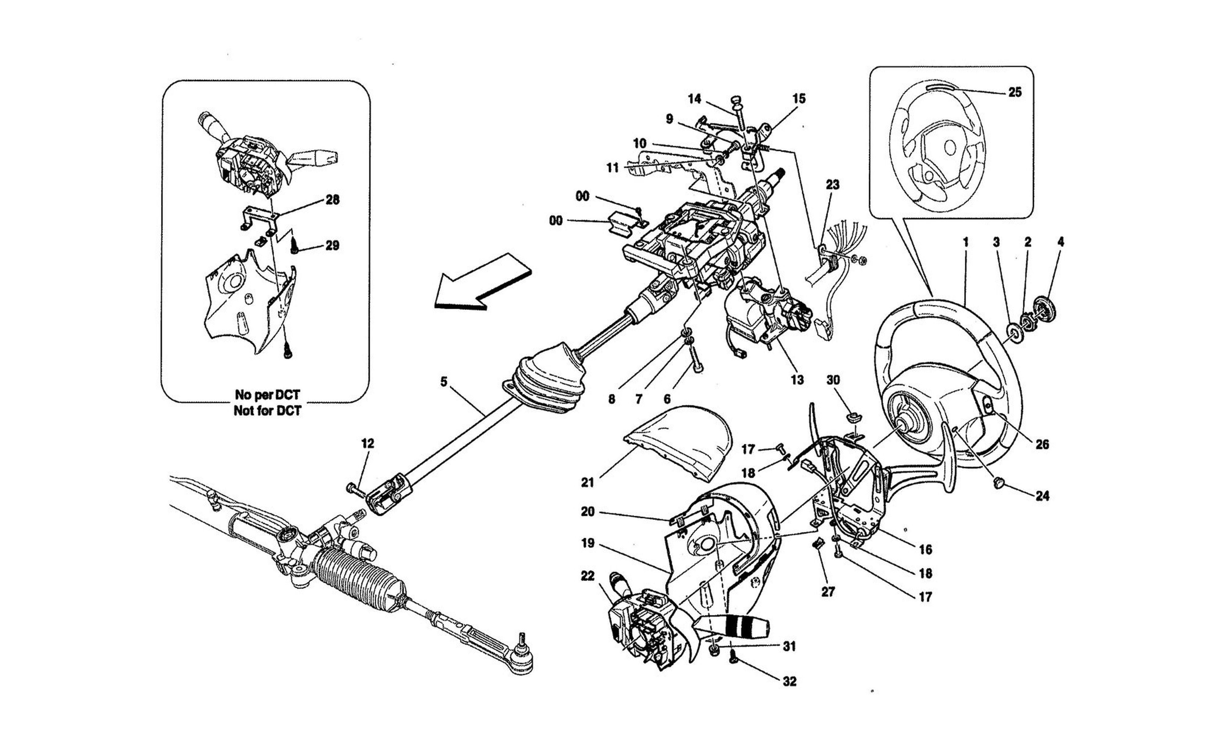 Schematic: Steering Column And Steering Wheel Unit