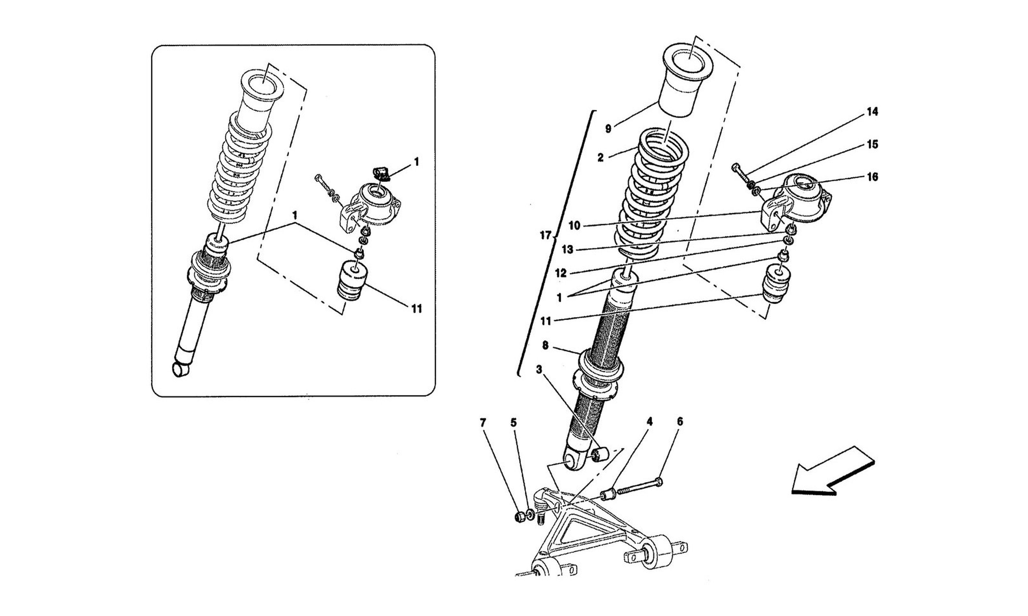 Schematic: Front Shock Absorbers