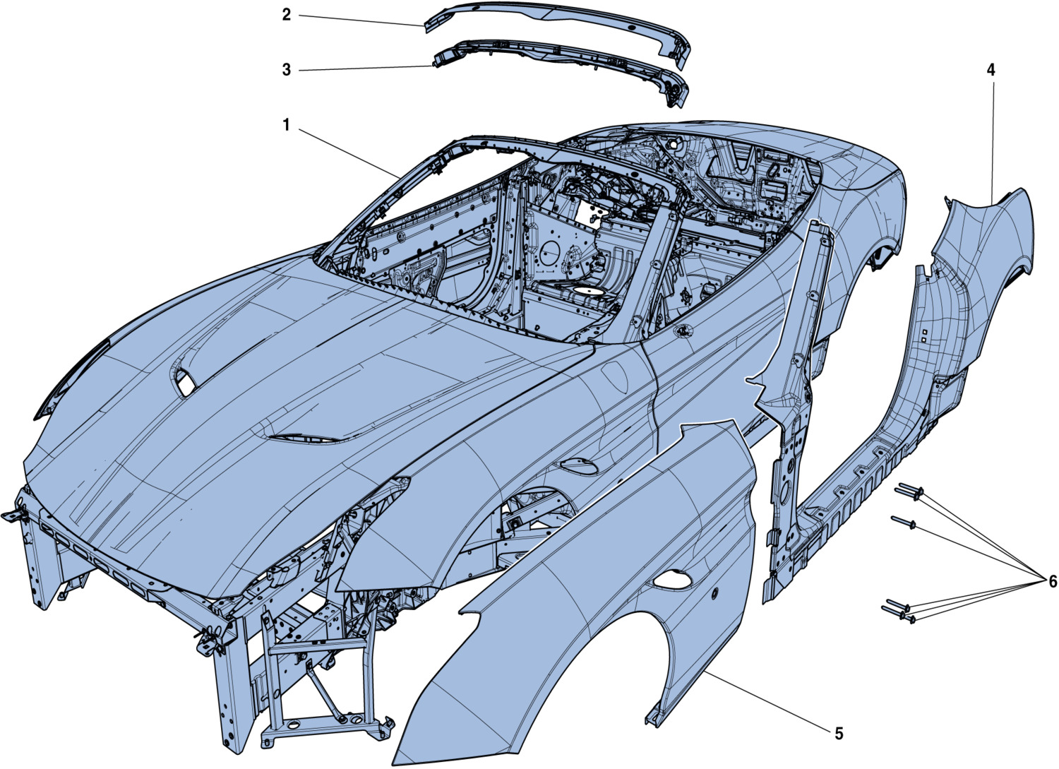 Schematic: Bodyshell - External Trim