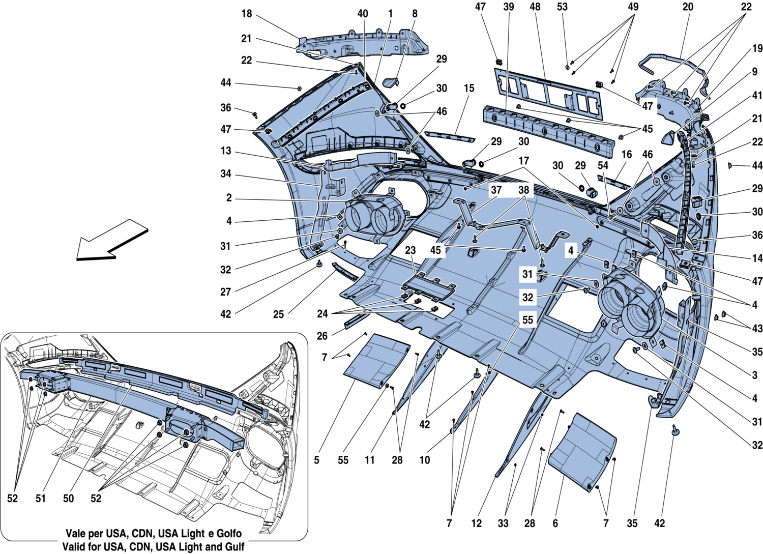 Schematic: Rear Bumper