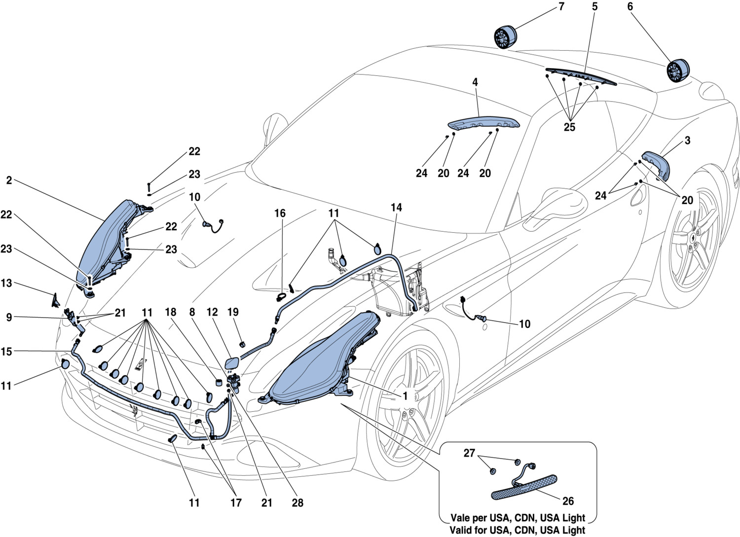 Schematic: Headlights And Taillights