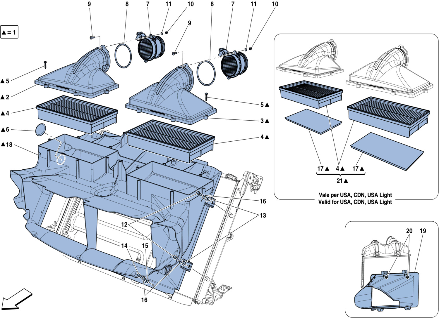 Schematic: Air Filter, Air Intake And Ducts