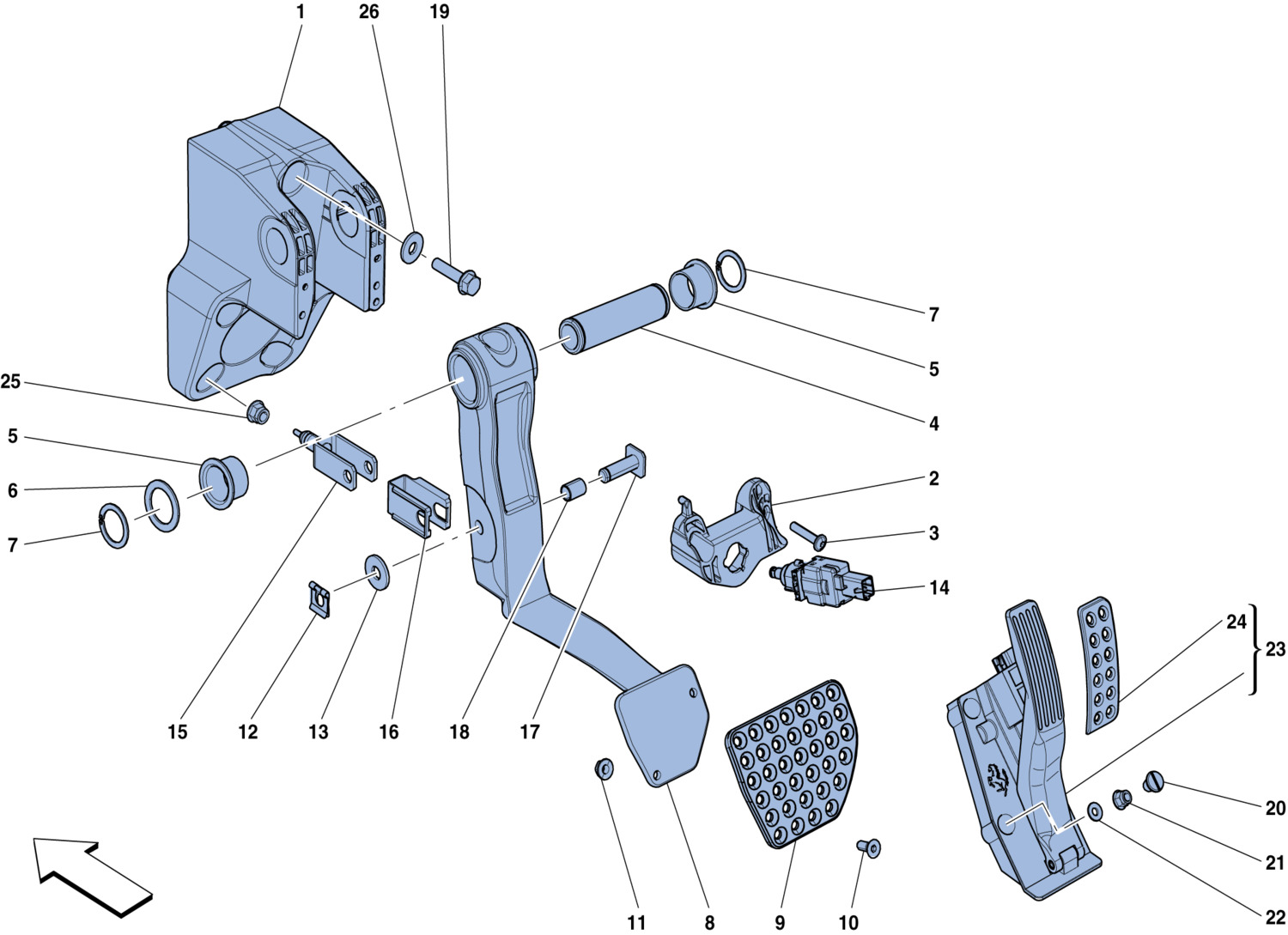 Schematic: Complete Pedal Board Assembly