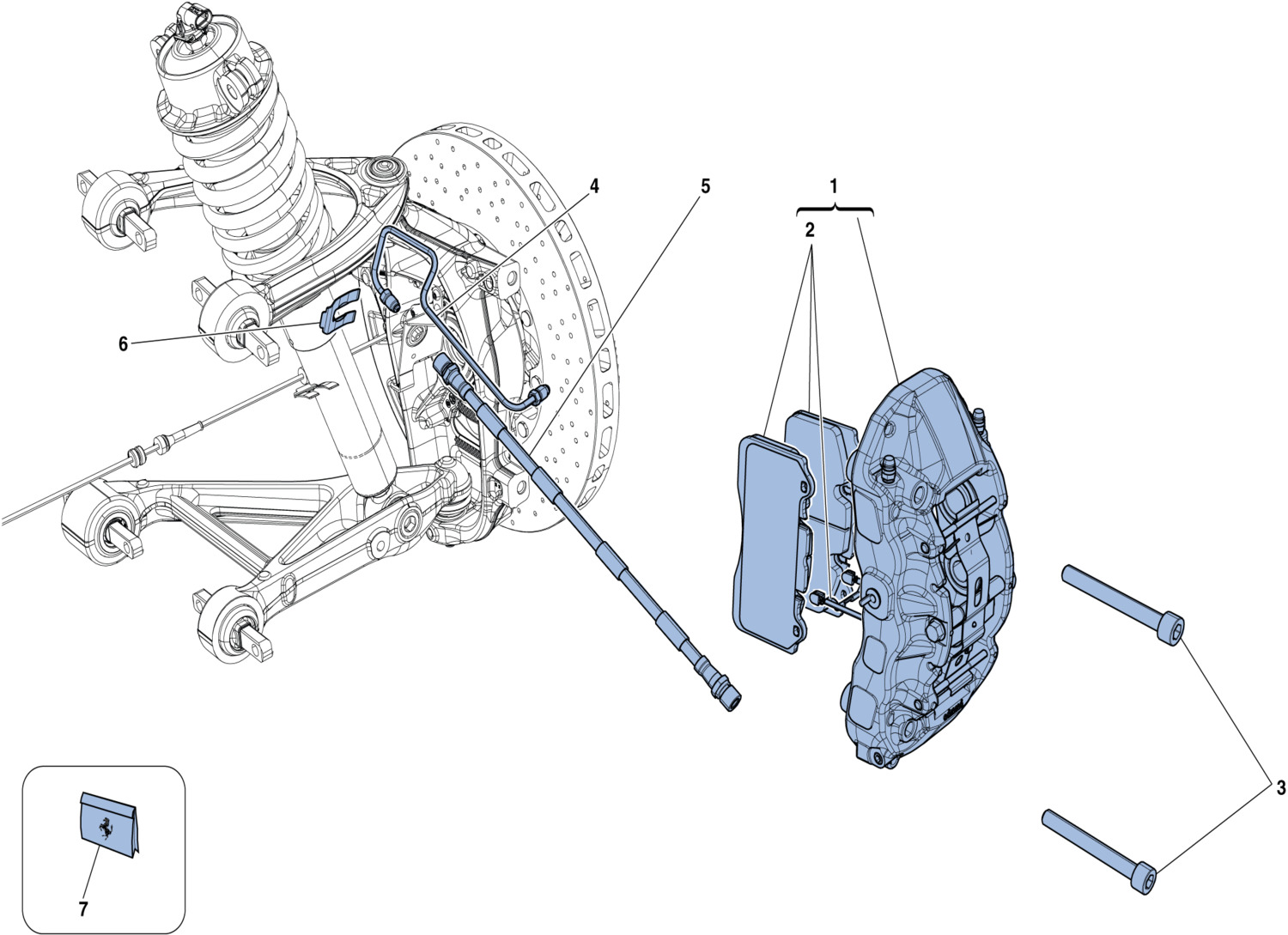 Schematic: Front Brake Callipers