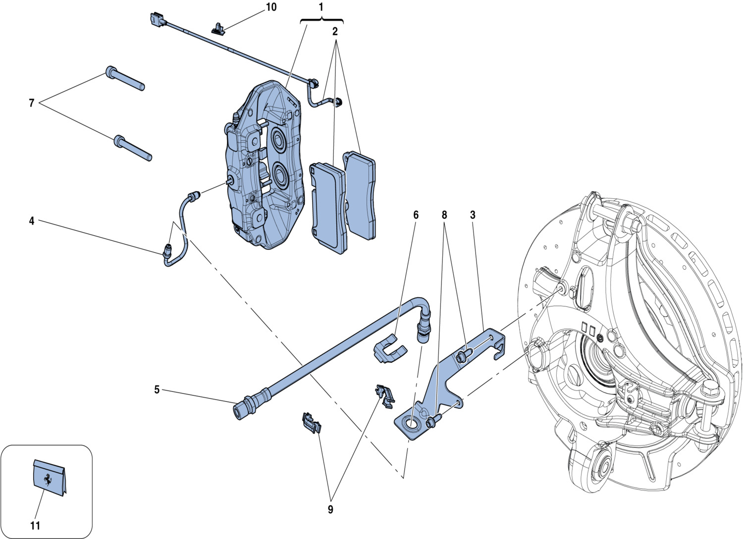 Schematic: Rear Brake Callipers