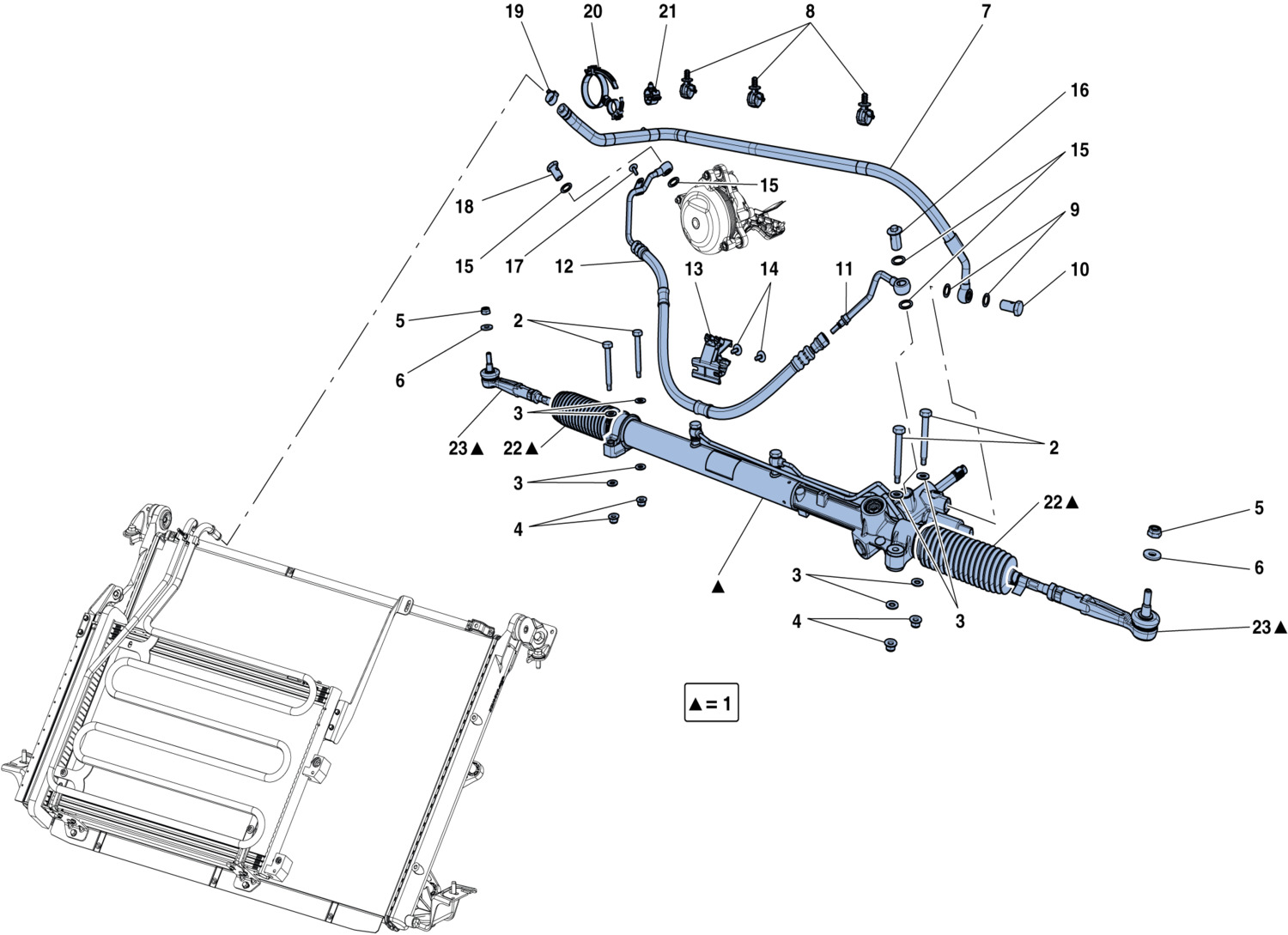 Schematic: Hydraulic Power Steering Box