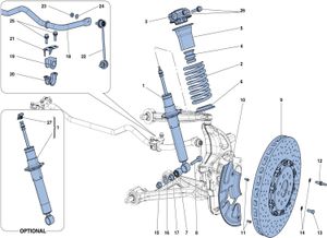 Front Suspension - Shock Absorber And Brake Disc