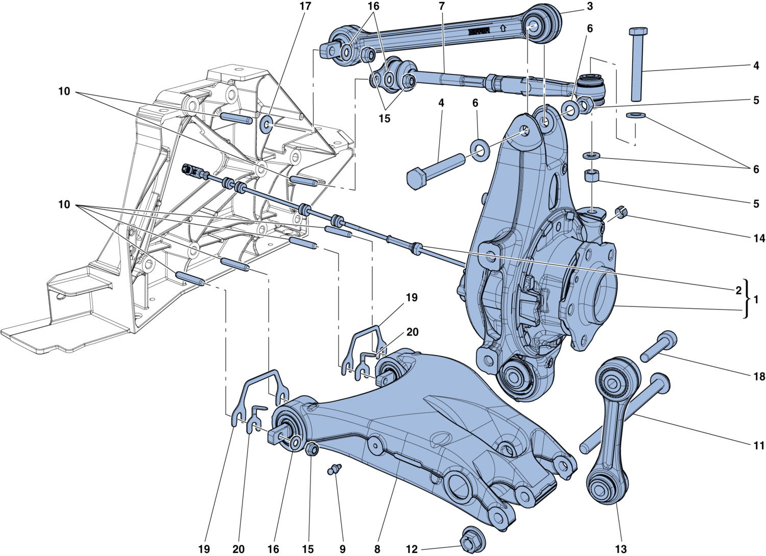 Schematic: Rear Suspension - Arms