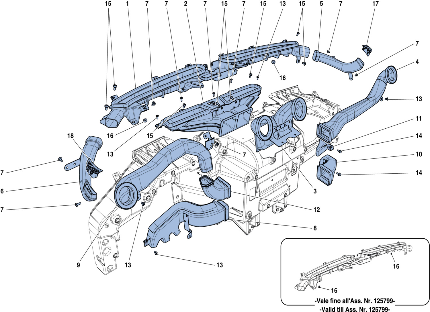 Schematic: Dashboard Air Ducts