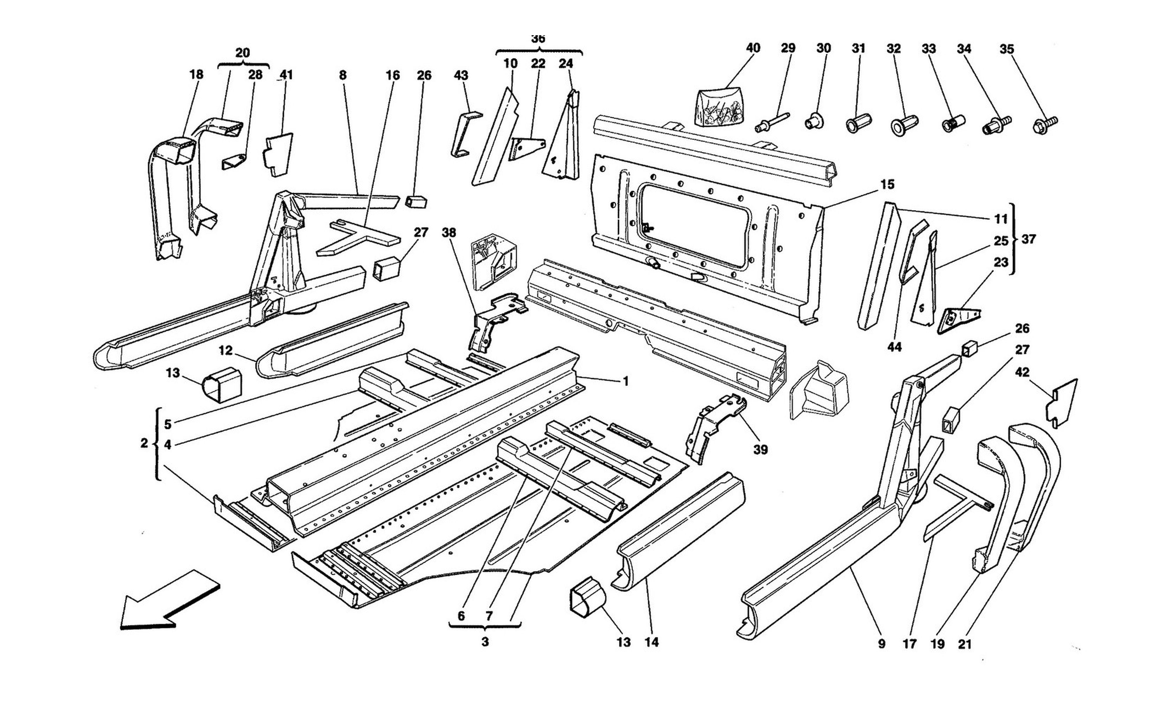 Schematic: Central Side Elements And Plates