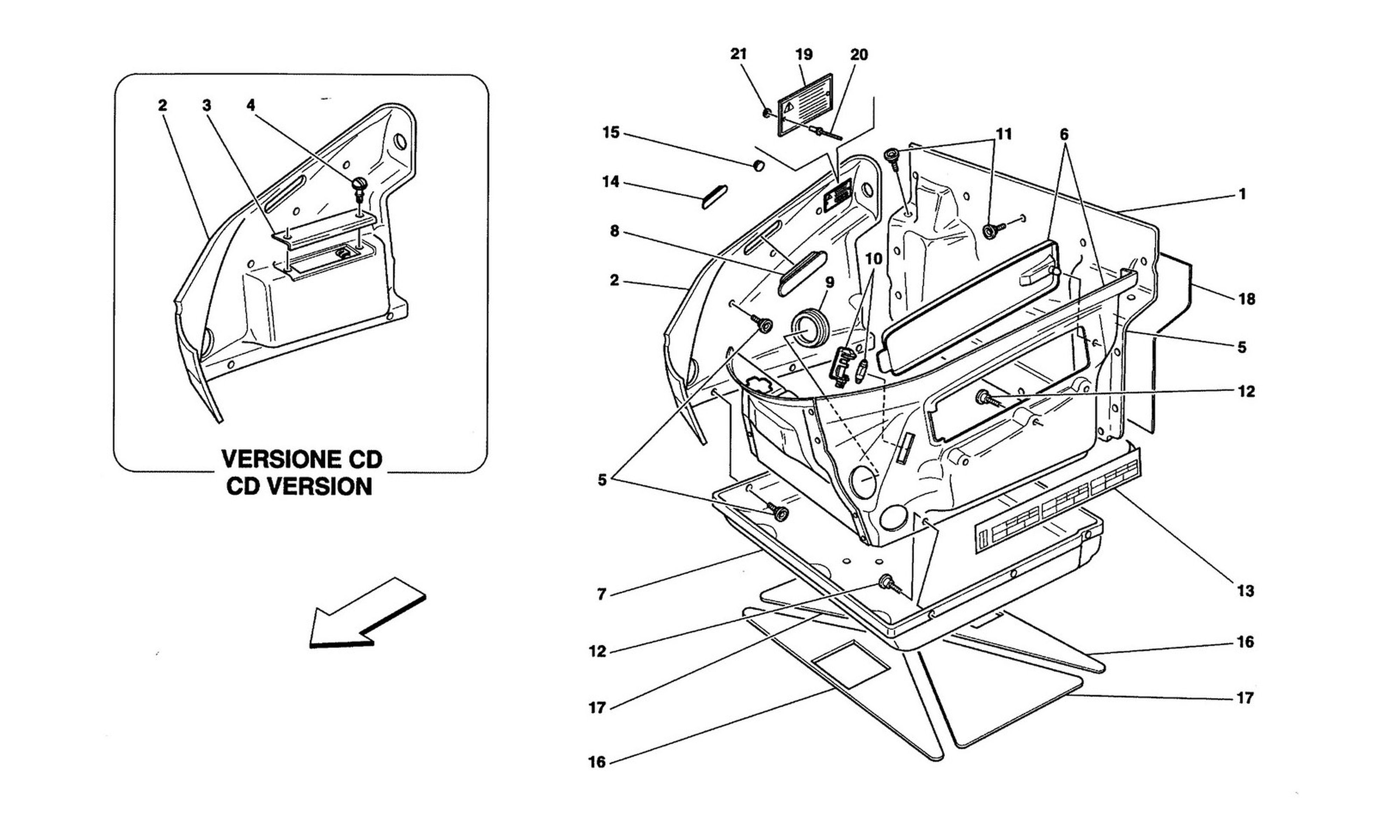 Schematic: Front Compartment Trims