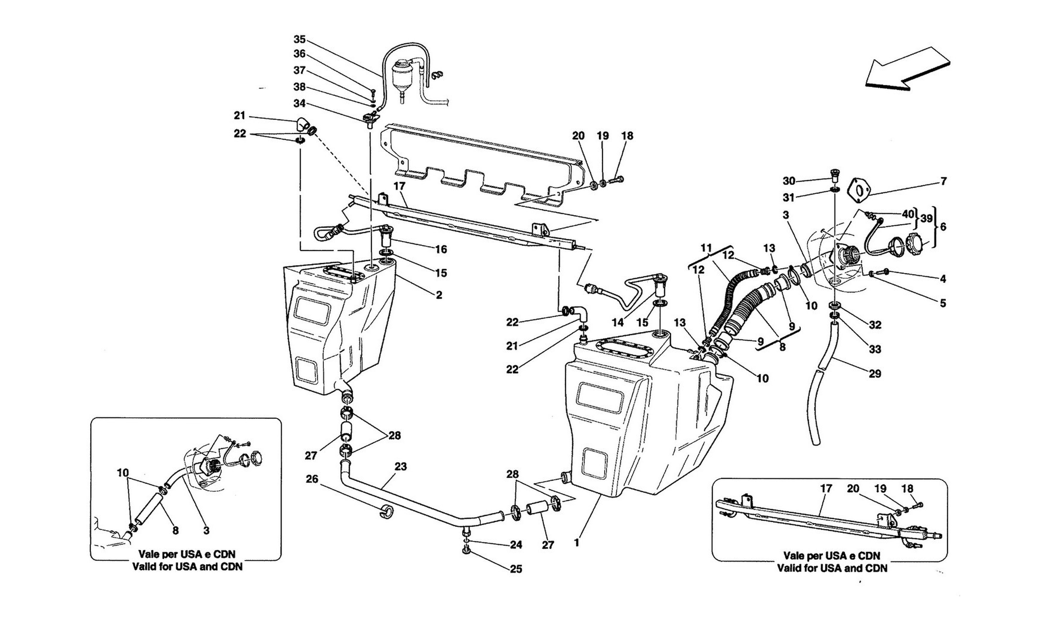 Schematic: Fuel Tanks And Union