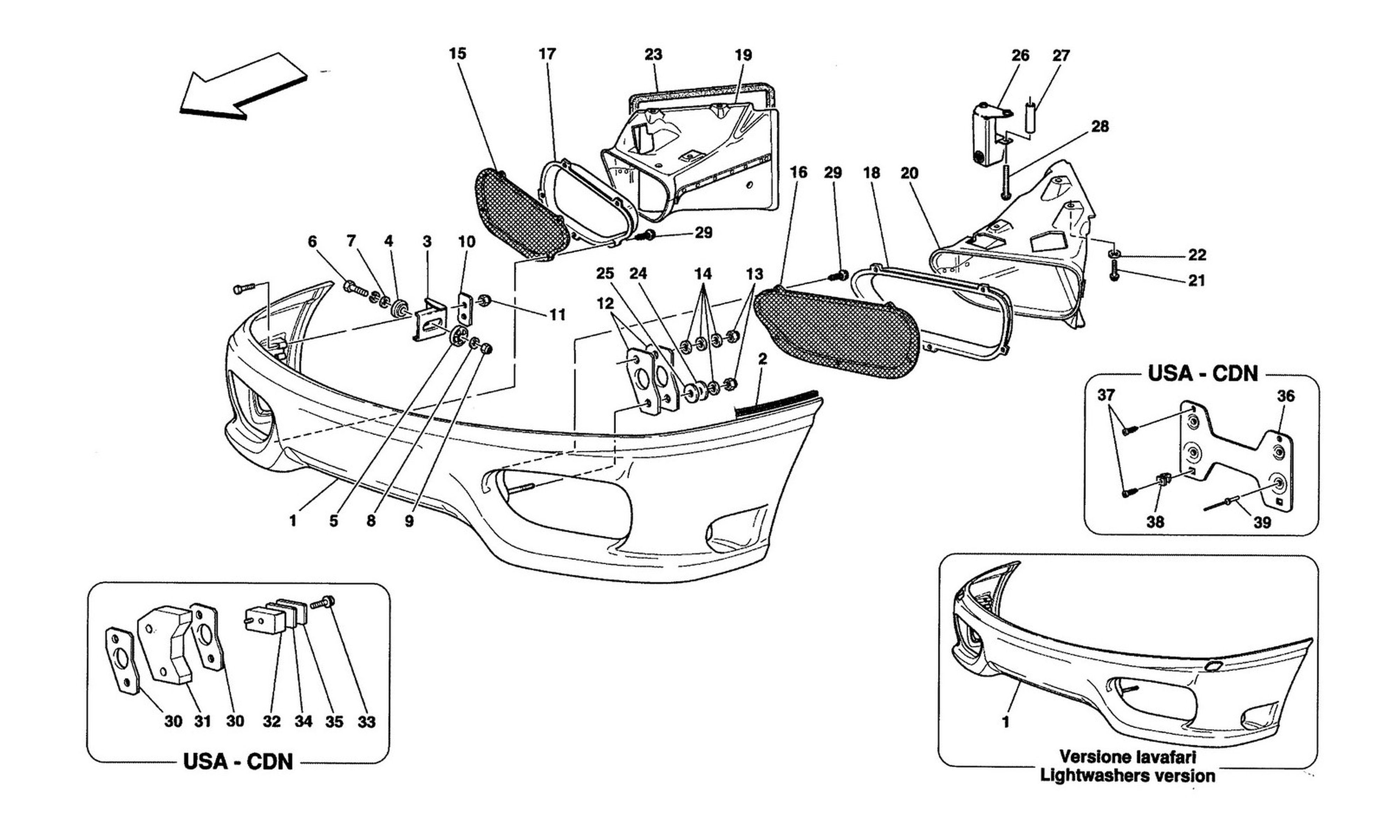 Schematic: Front Bumper