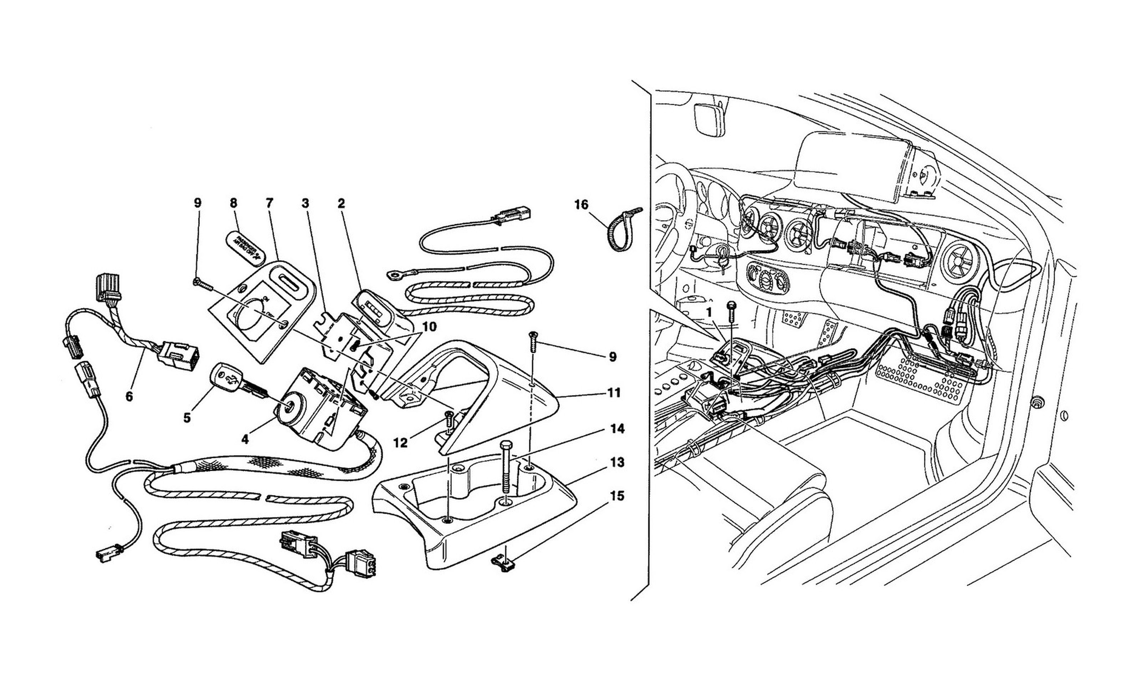 Schematic: Passenger Air-Bag Exclusion Kit