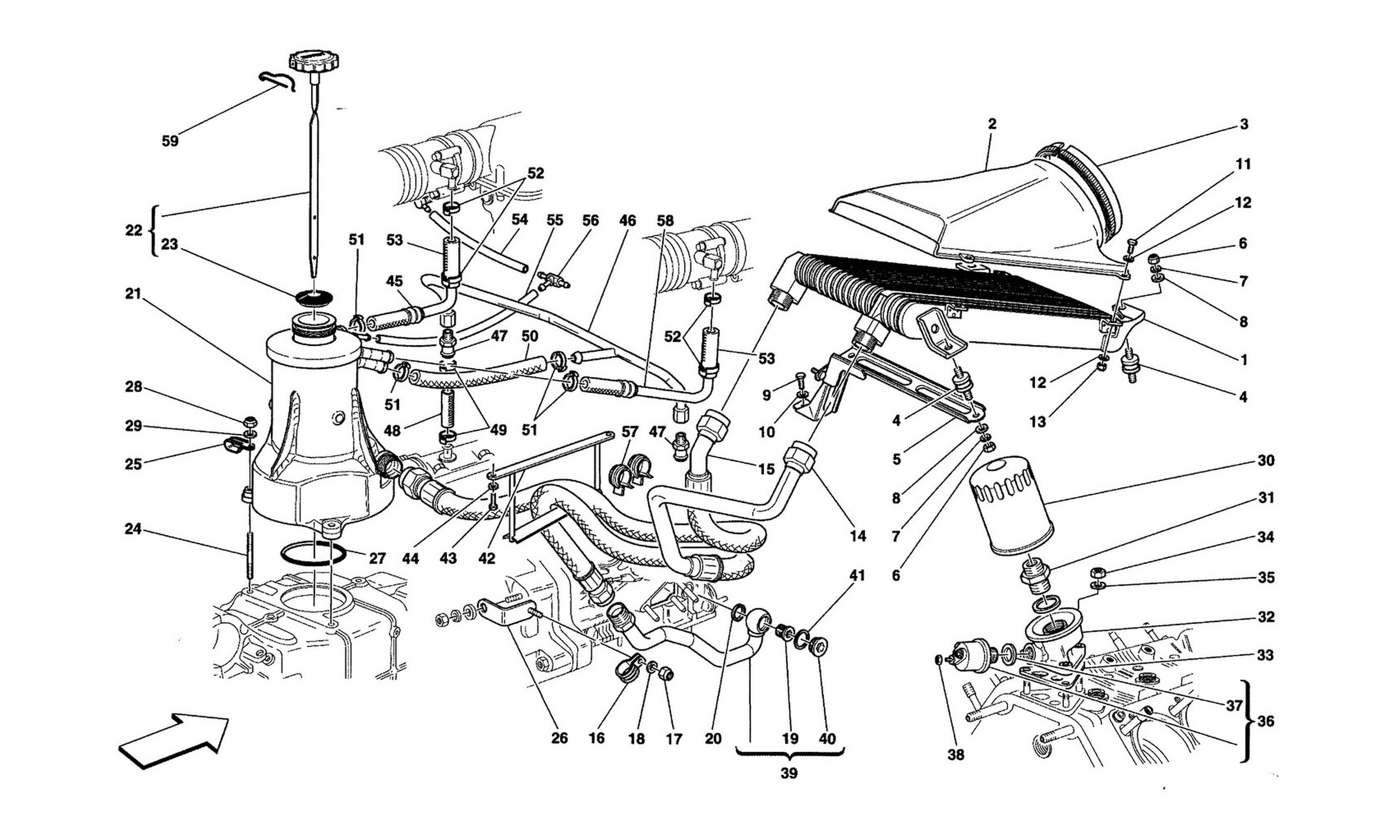 Schematic: Lubrication System And Blow-By System