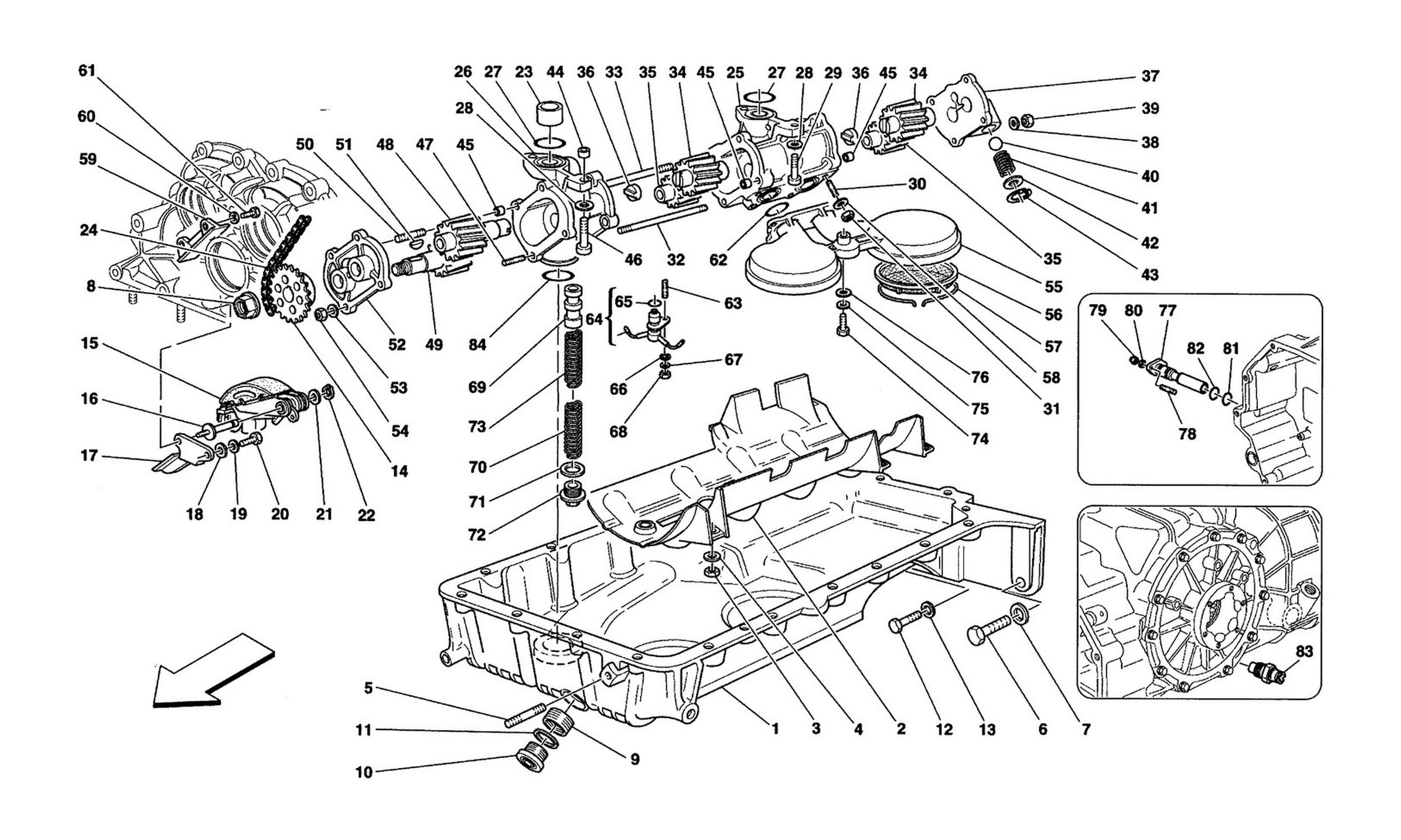 Schematic: Pumps And Oil Sump