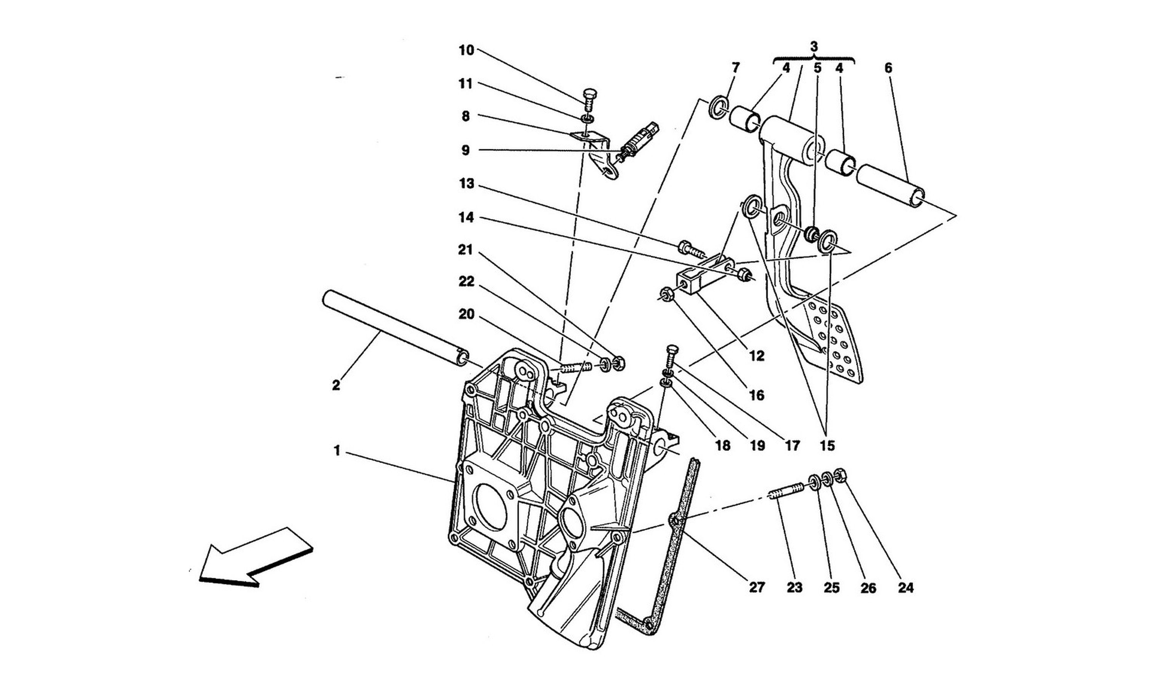 Schematic: Pedals -Not For Rhd