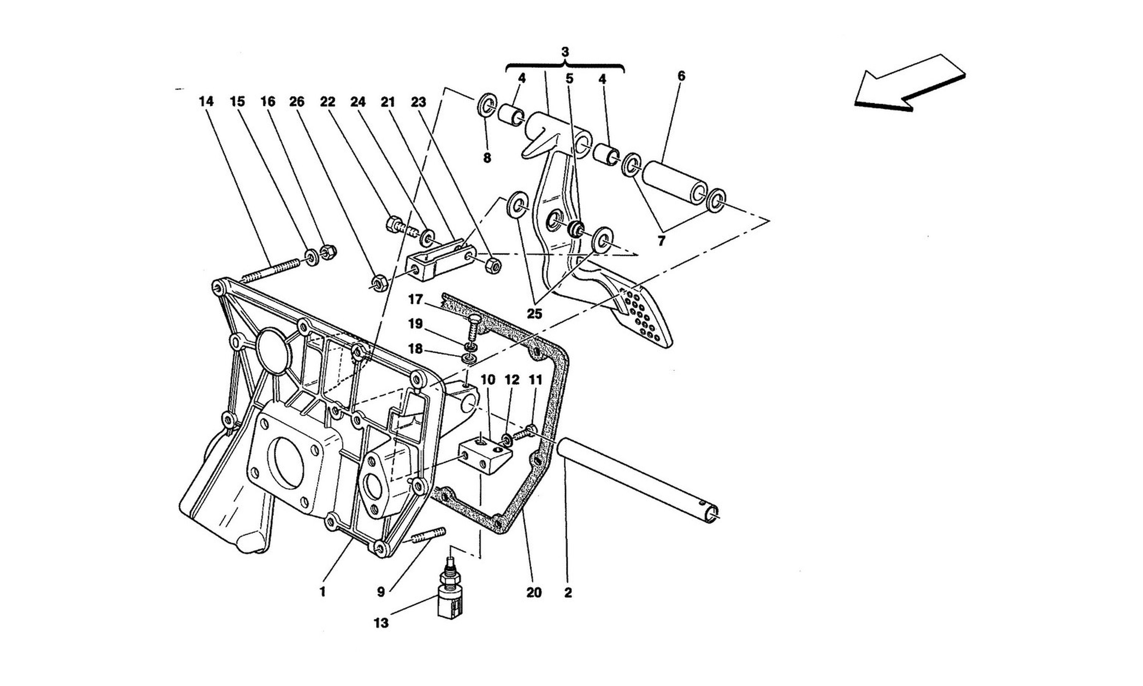 Schematic: Pedals -Valid For Rhd