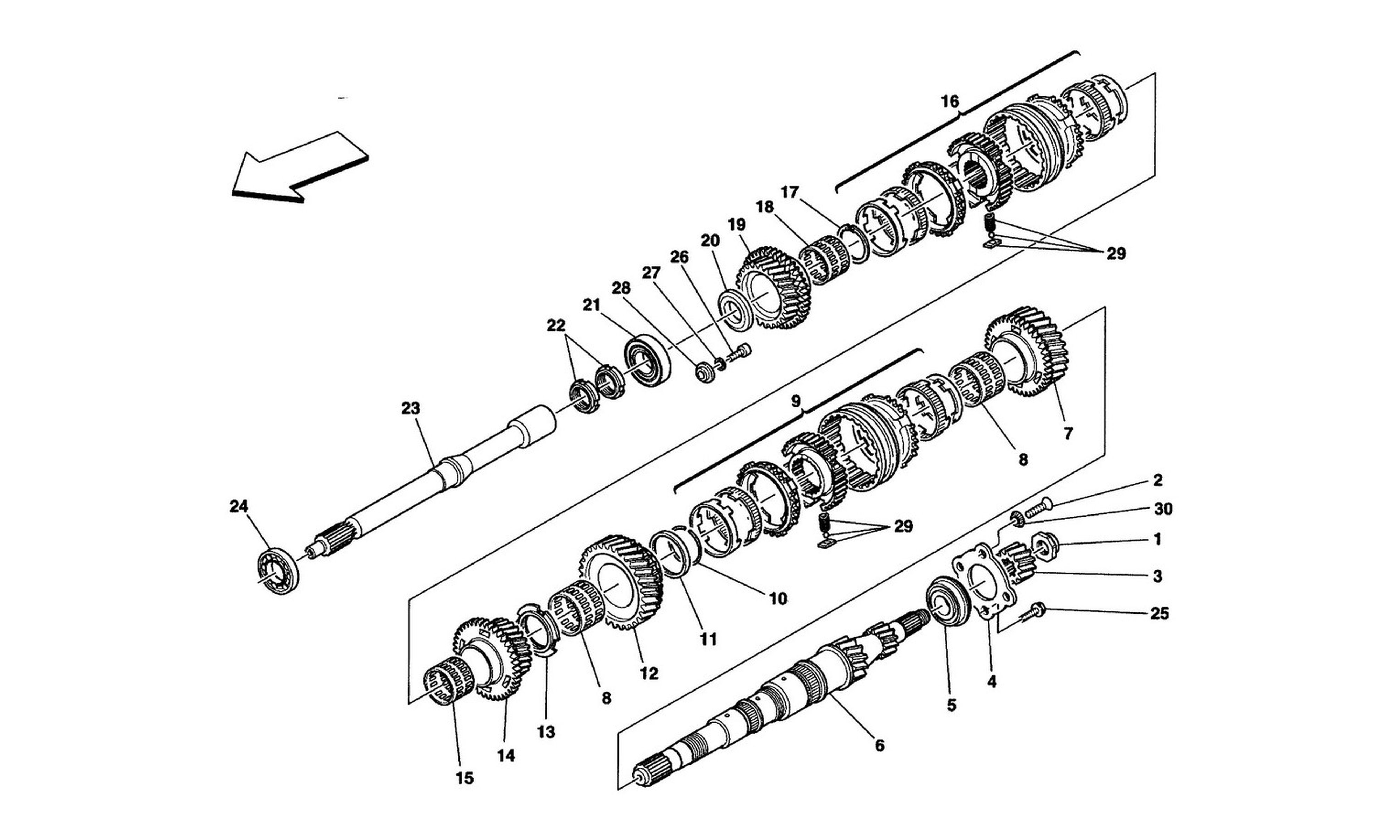 Schematic: Main Shaft Gears