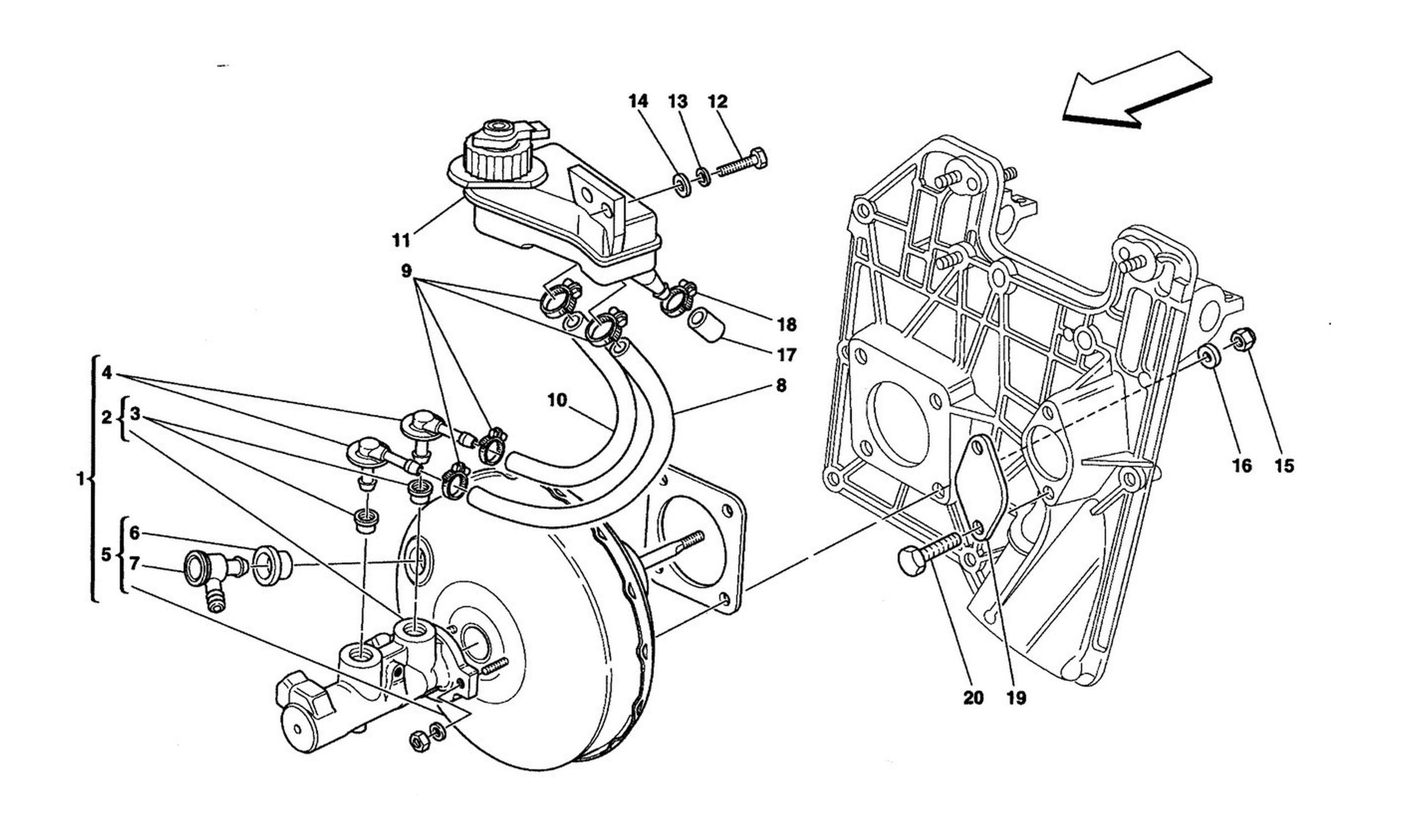 Schematic: Brakes Hydraulic Control -Not For Rhd