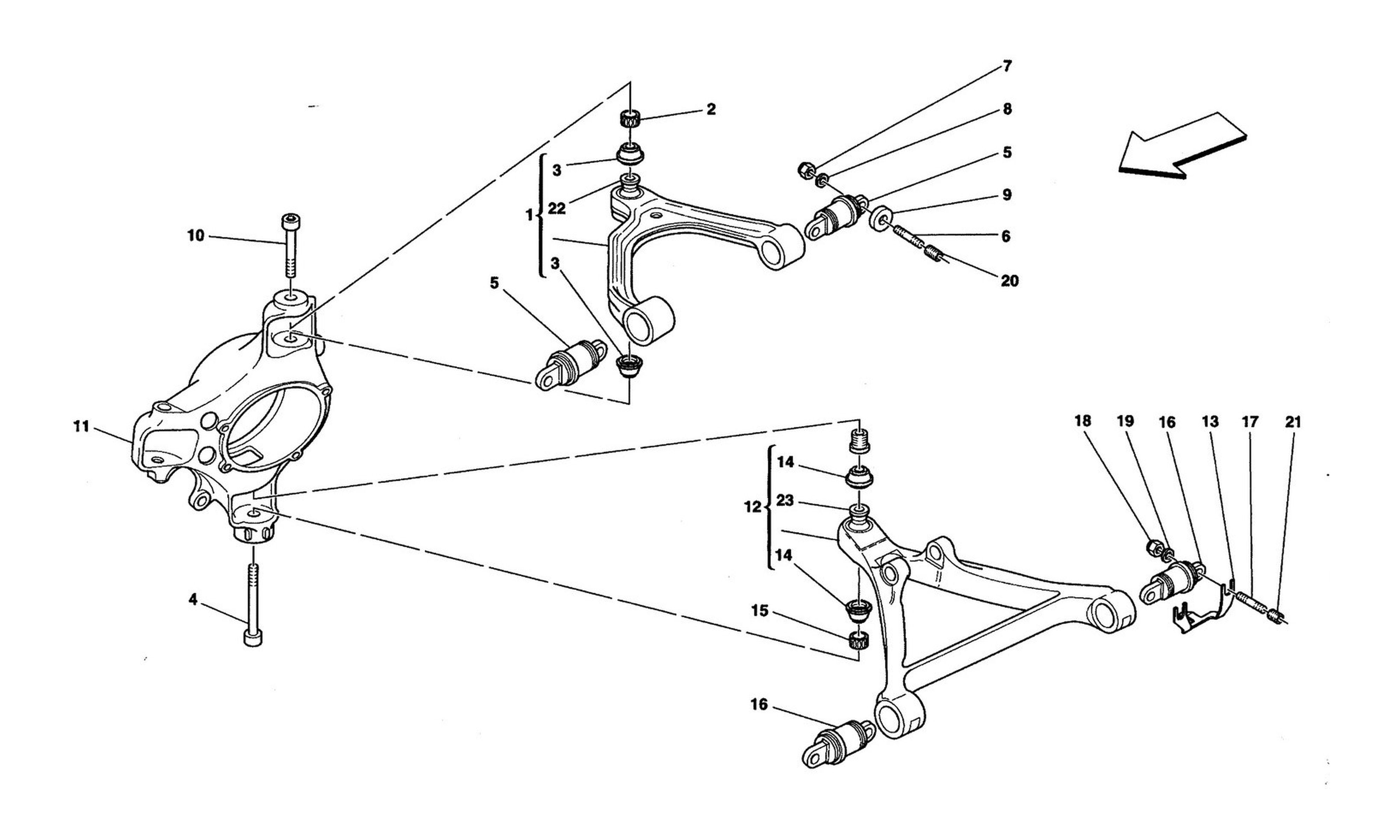 Schematic: Front Suspension - Wishbones