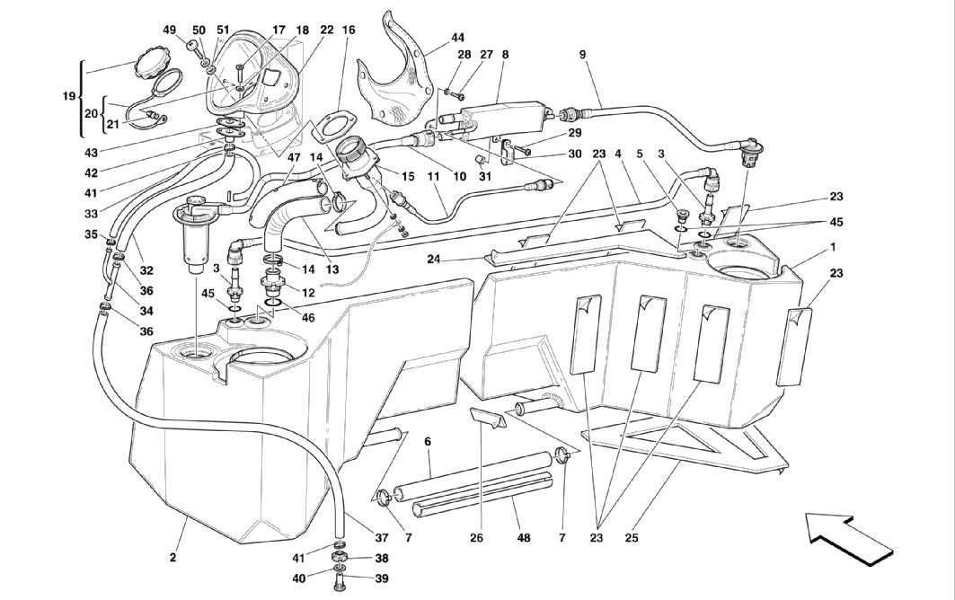 Schematic: Fuel Tanks And Union