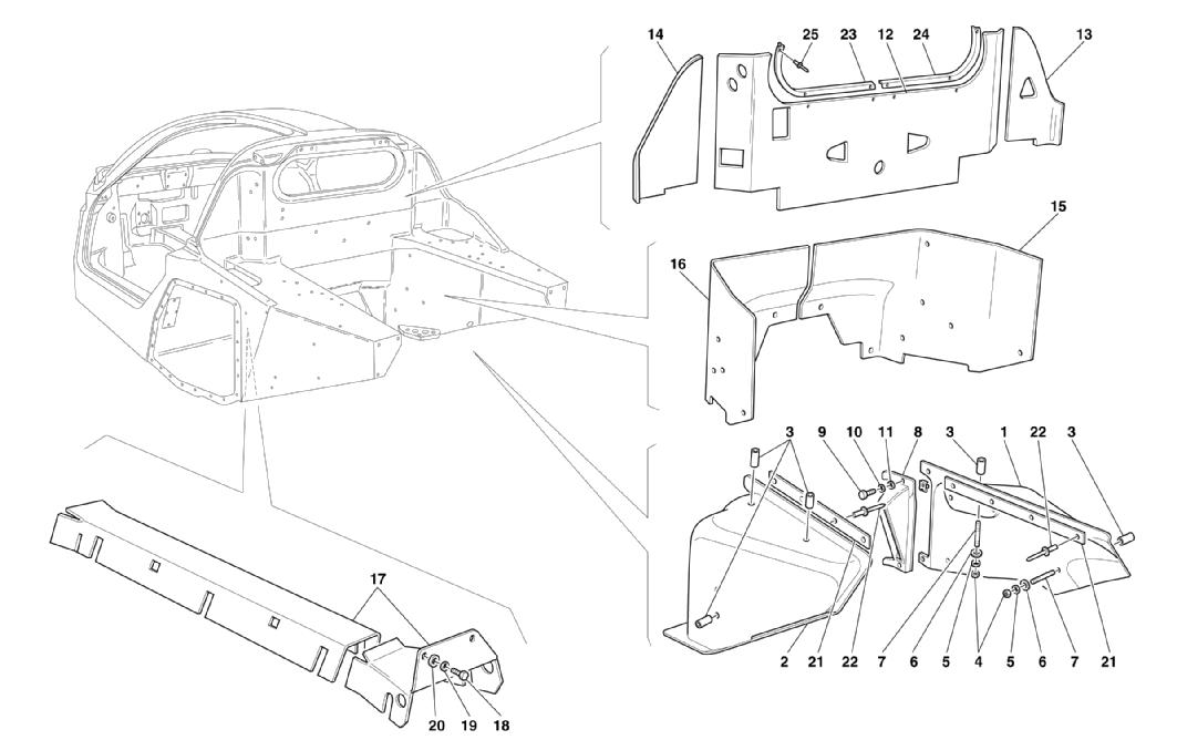 Schematic: Heat Shields And Insulations