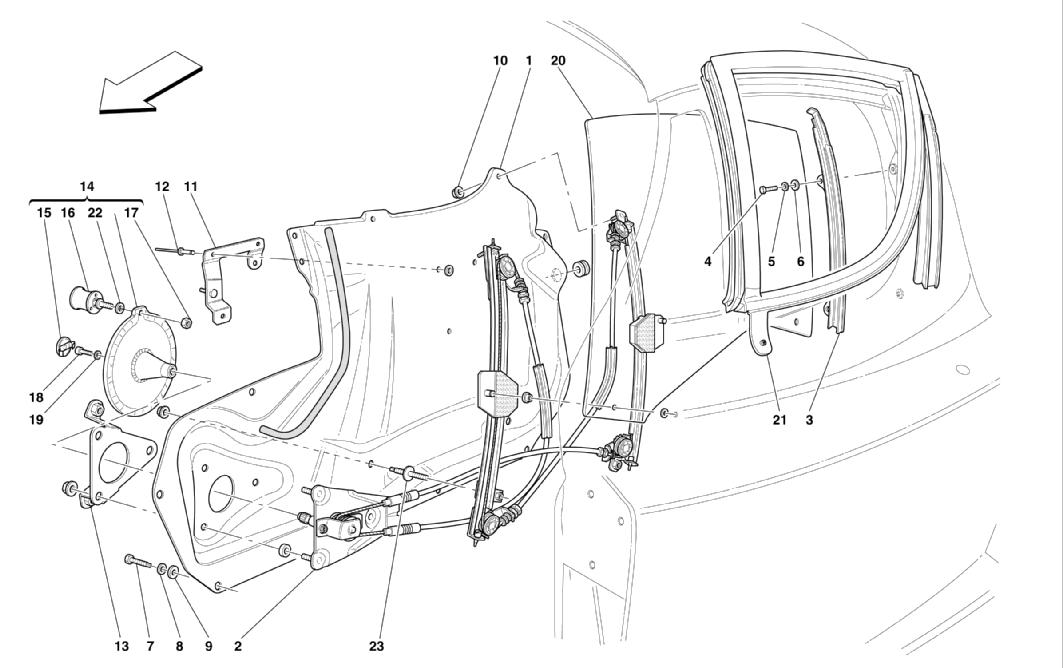 Schematic: Doors - Power Windows