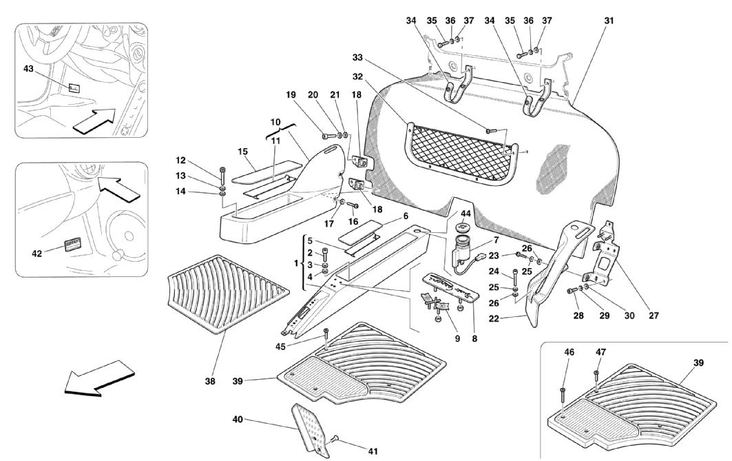 Schematic: Passengers Compartment Upholstery And Accessories