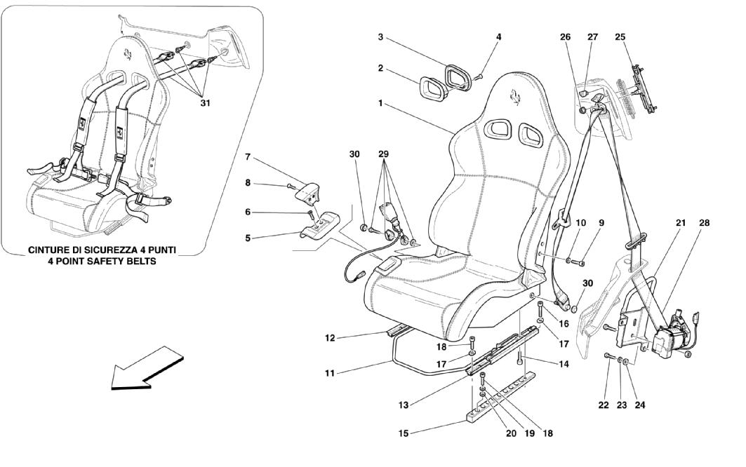 Schematic: Seat And Safety Belts