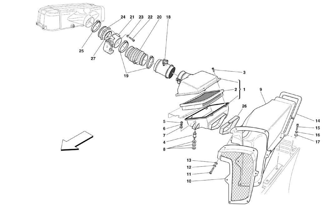 Schematic: Air Intake And Throttle Bodies