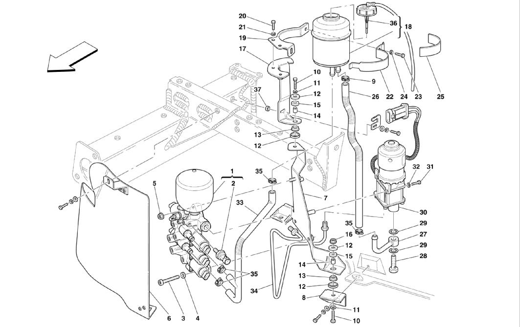 Schematic: Power Unit And Pump