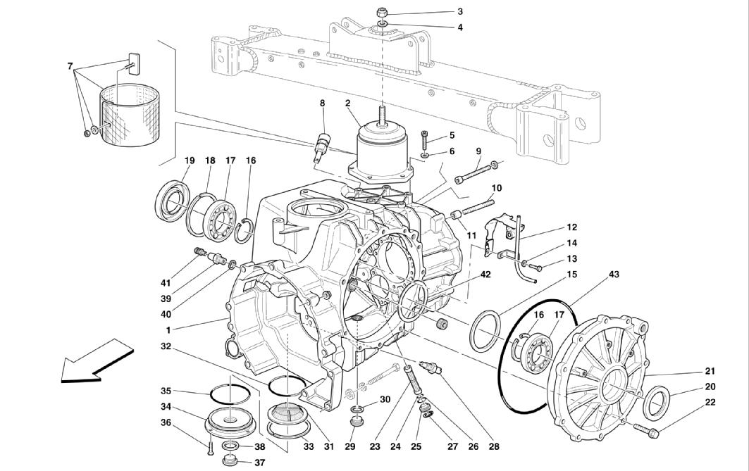 Schematic: Gearbox / Differential Housing