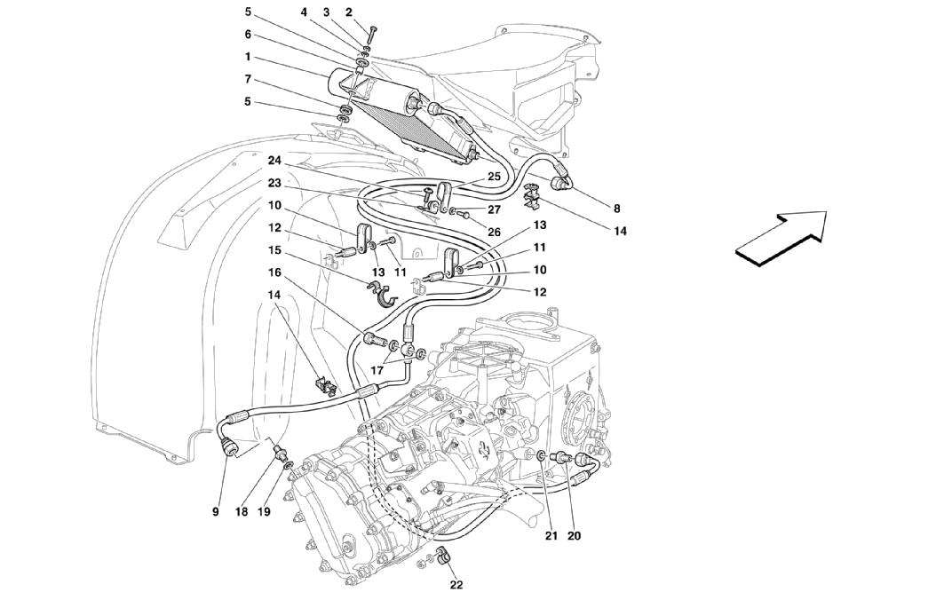 Schematic: Cooling System Gearbox Oil