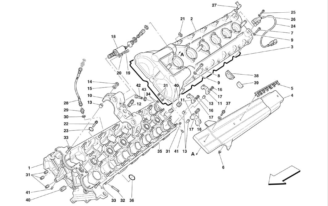 Schematic: L.H. Cylinder Head