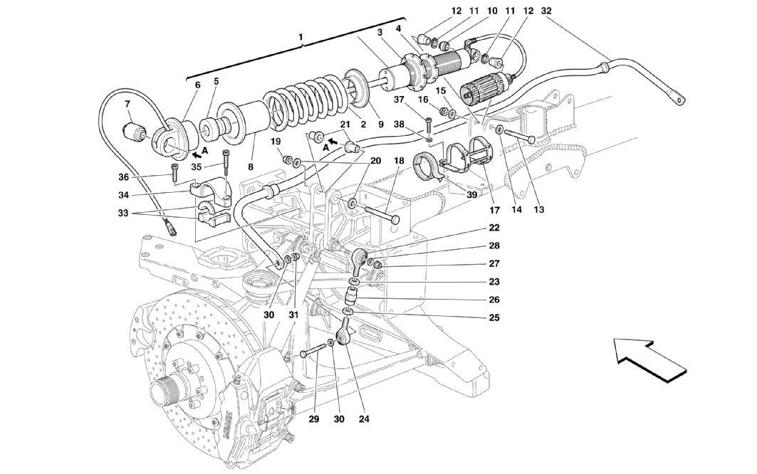 Schematic: Rear Suspensions - Shock Absorber And Stabilizer Bar