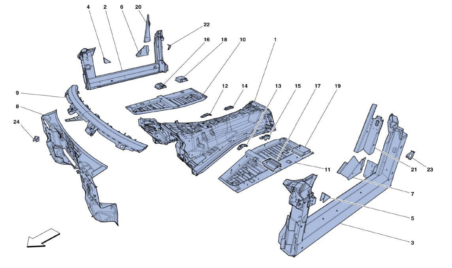 Schematic: Structures And Elements, Centre Of Vehicle